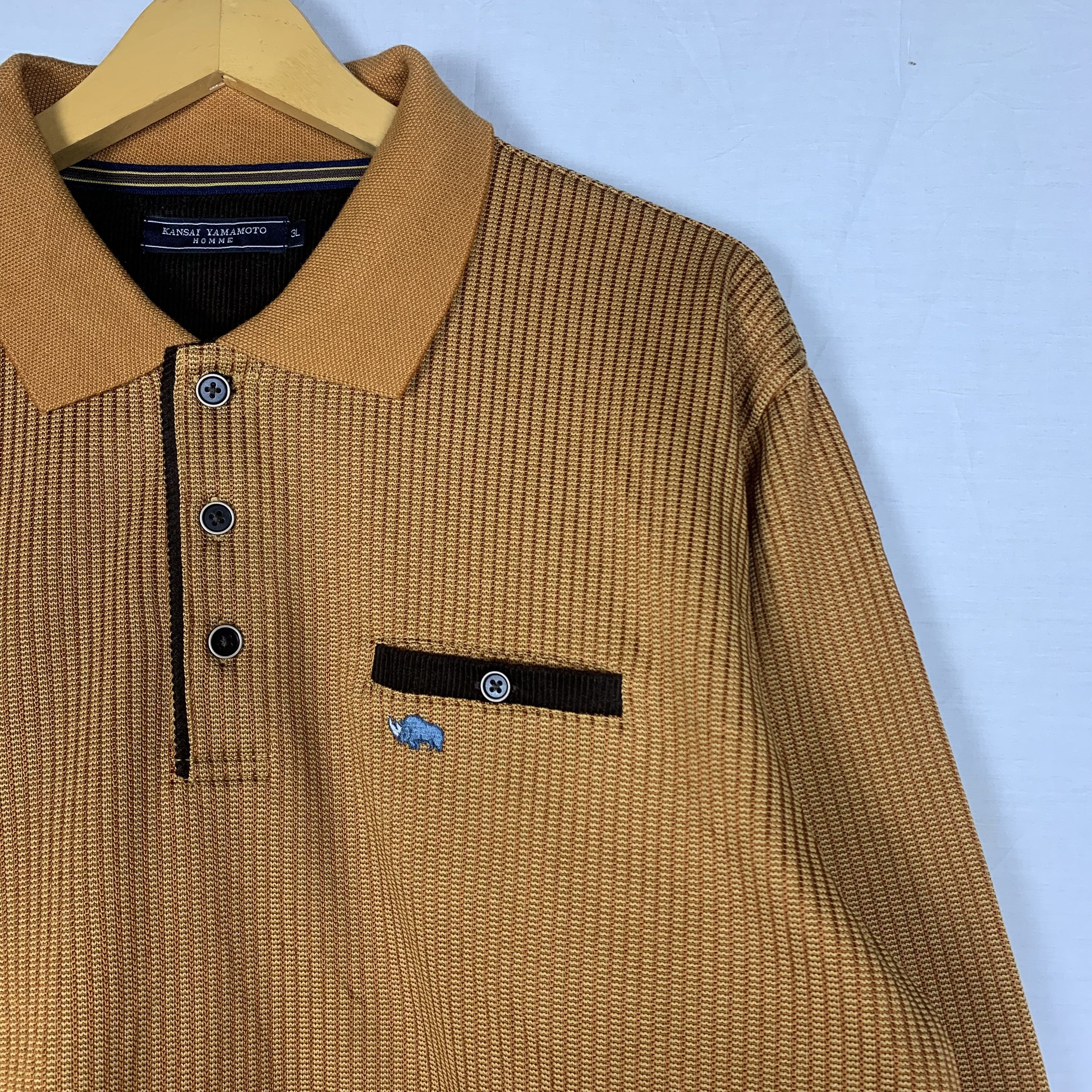 Kansai Yamamoto Vintage Kansai Yamamoto Homme Striped Sweatshirt Sweater Size US XL / EU 56 / 4 - 2 Thumbnail