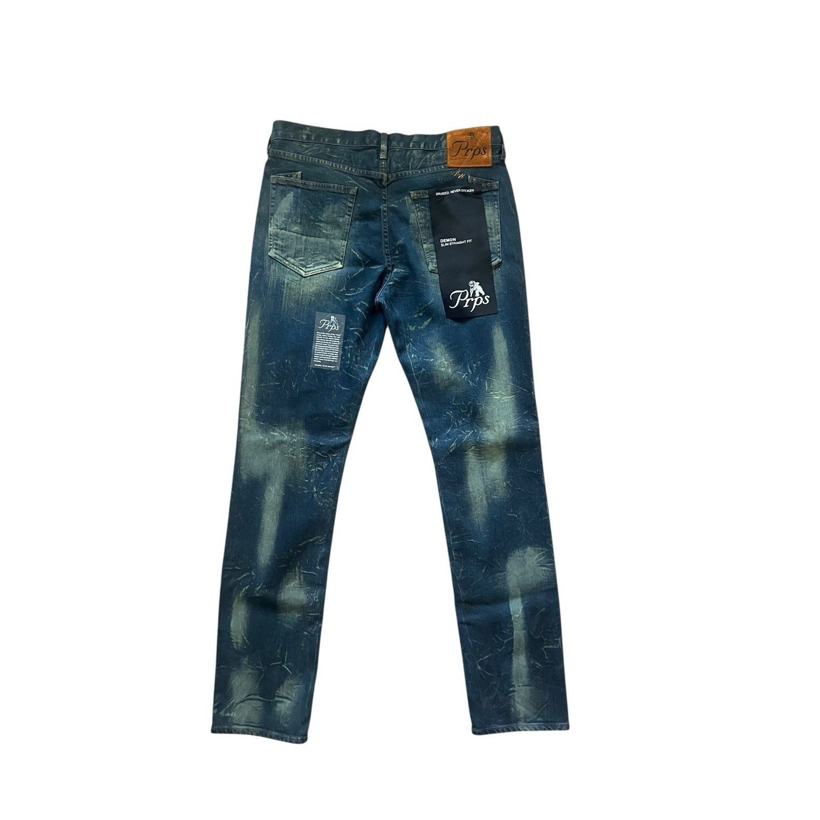 Prps PRPS Demon Miki Slim Straight Mens Jeans Blue Size 40/34 Size US 40 / EU 56 - 3 Thumbnail