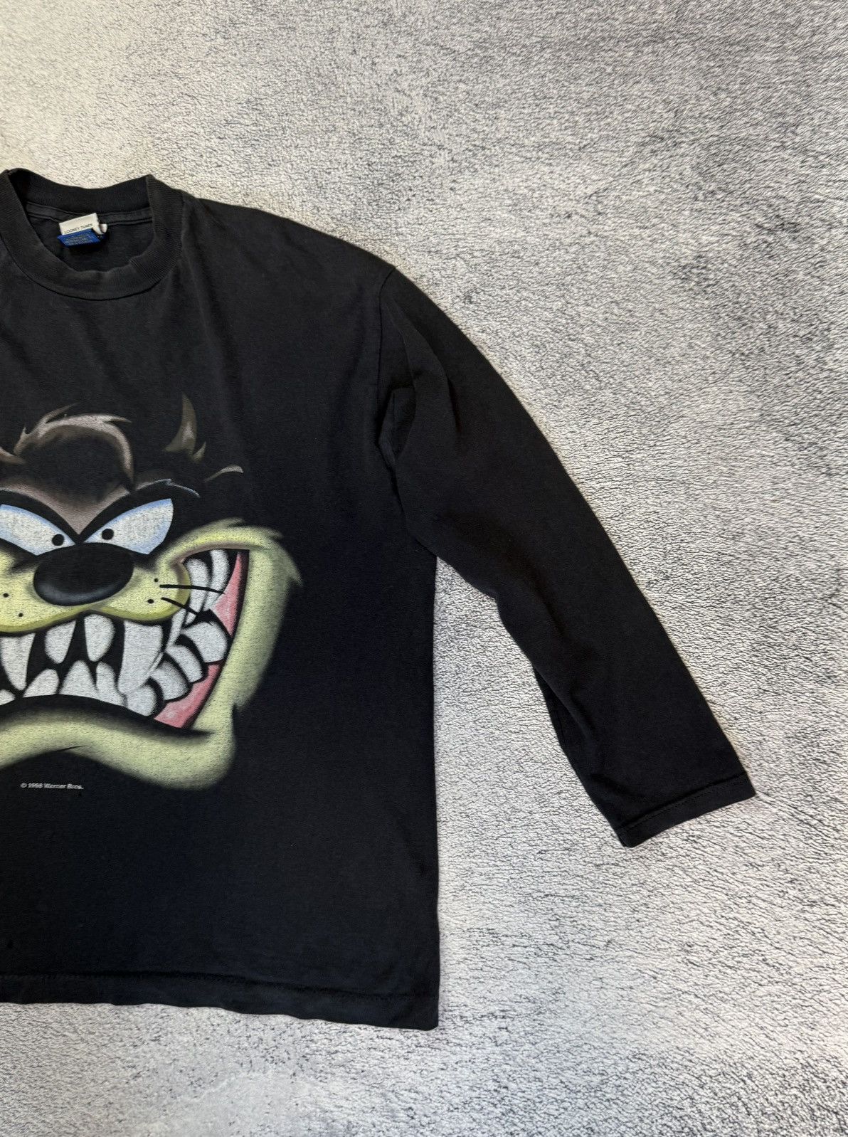 Warner Bros Vintage 1998 Looney Tunes Taz Long Sleeve Shirt Black S-M Size US M / EU 48-50 / 2 - 4 Thumbnail