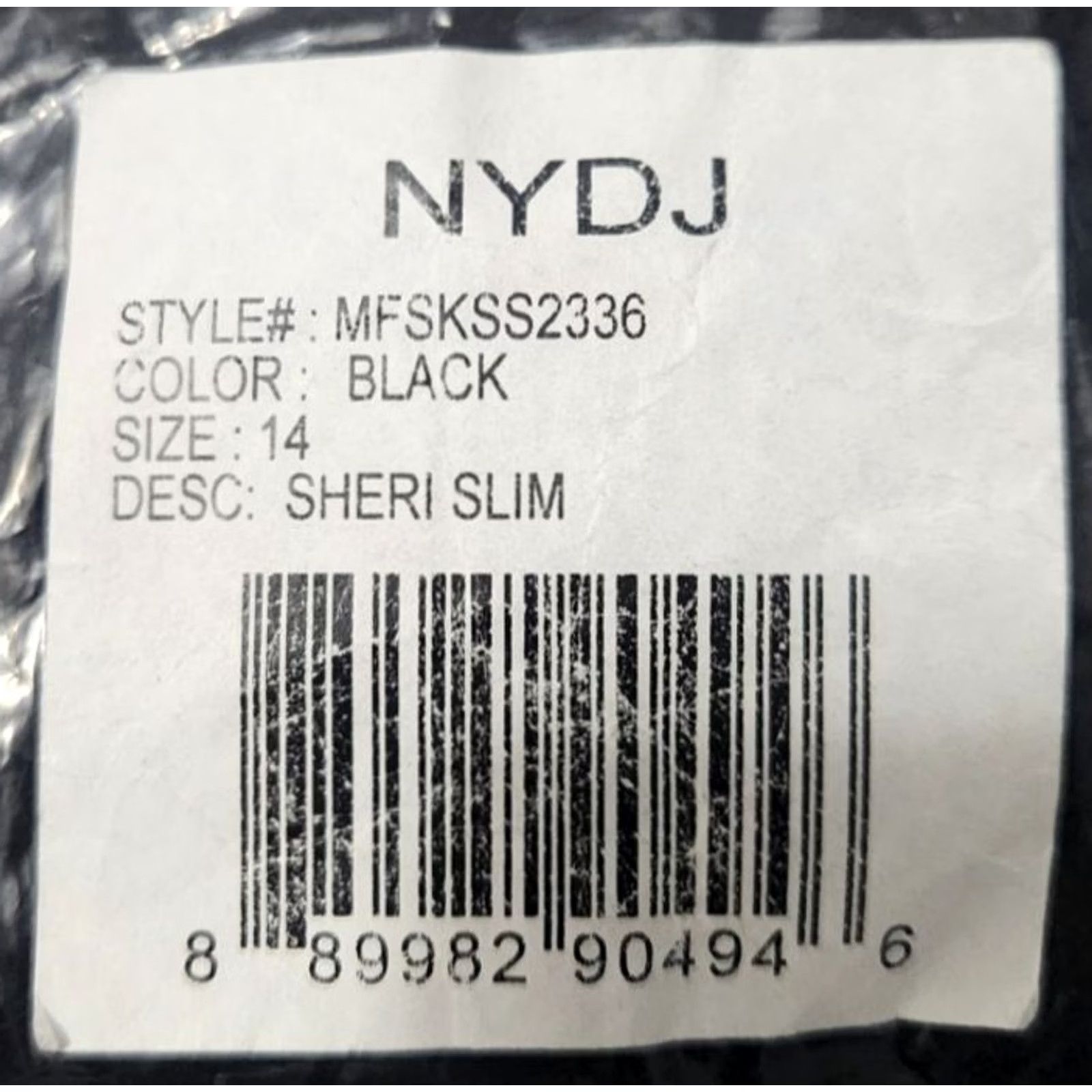 NYDJ NYDJ Sheri Slim Jeans Womens 14 Black Velvet Feel Pants Size 36" / US 14 / IT 50 - 6 Thumbnail