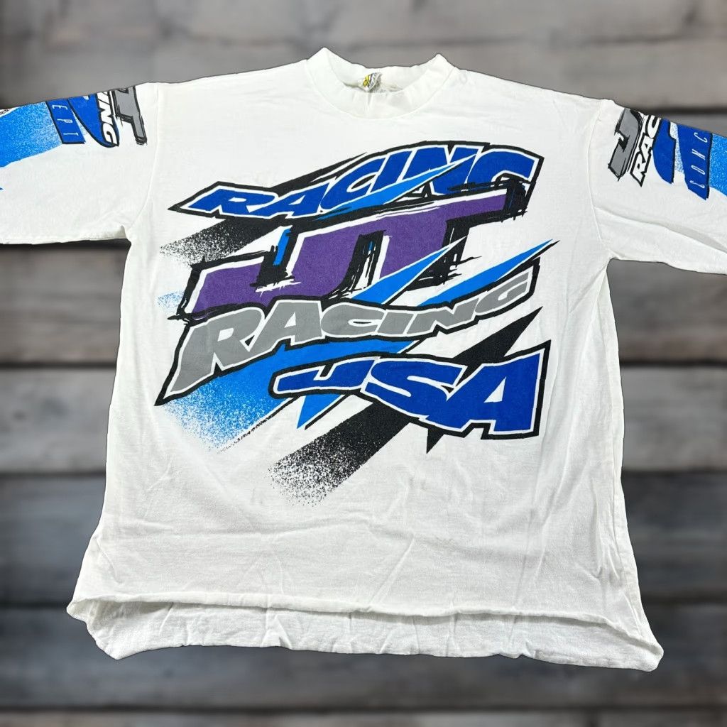 Vintage VINTAGE JT Racing USA Shirt Mens XL White Long Sleeve Motocross Cotton 90s Size US XL / EU 56 / 4 - 1 Thumbnail
