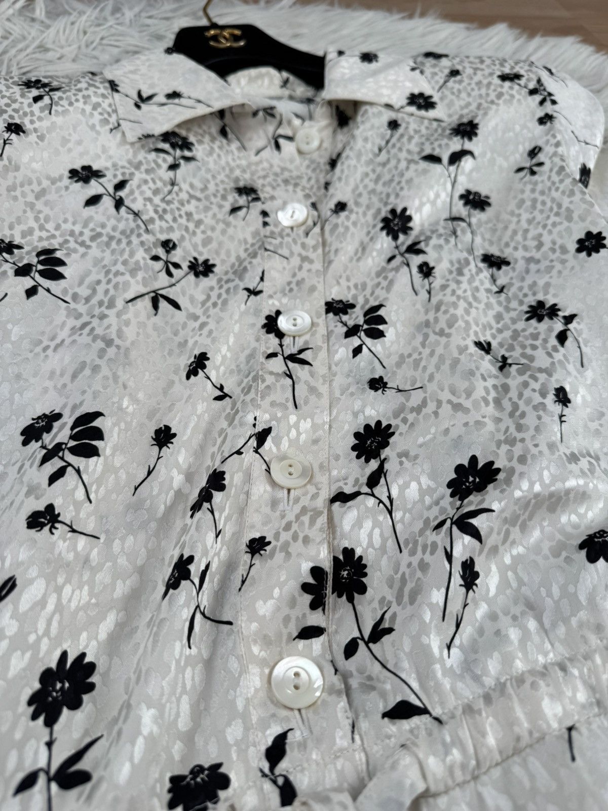 Other 100% seide Midi Blumenprint Vintage Knopfleiste vintage M Size L / US 10 / IT 46 - 2 Thumbnail