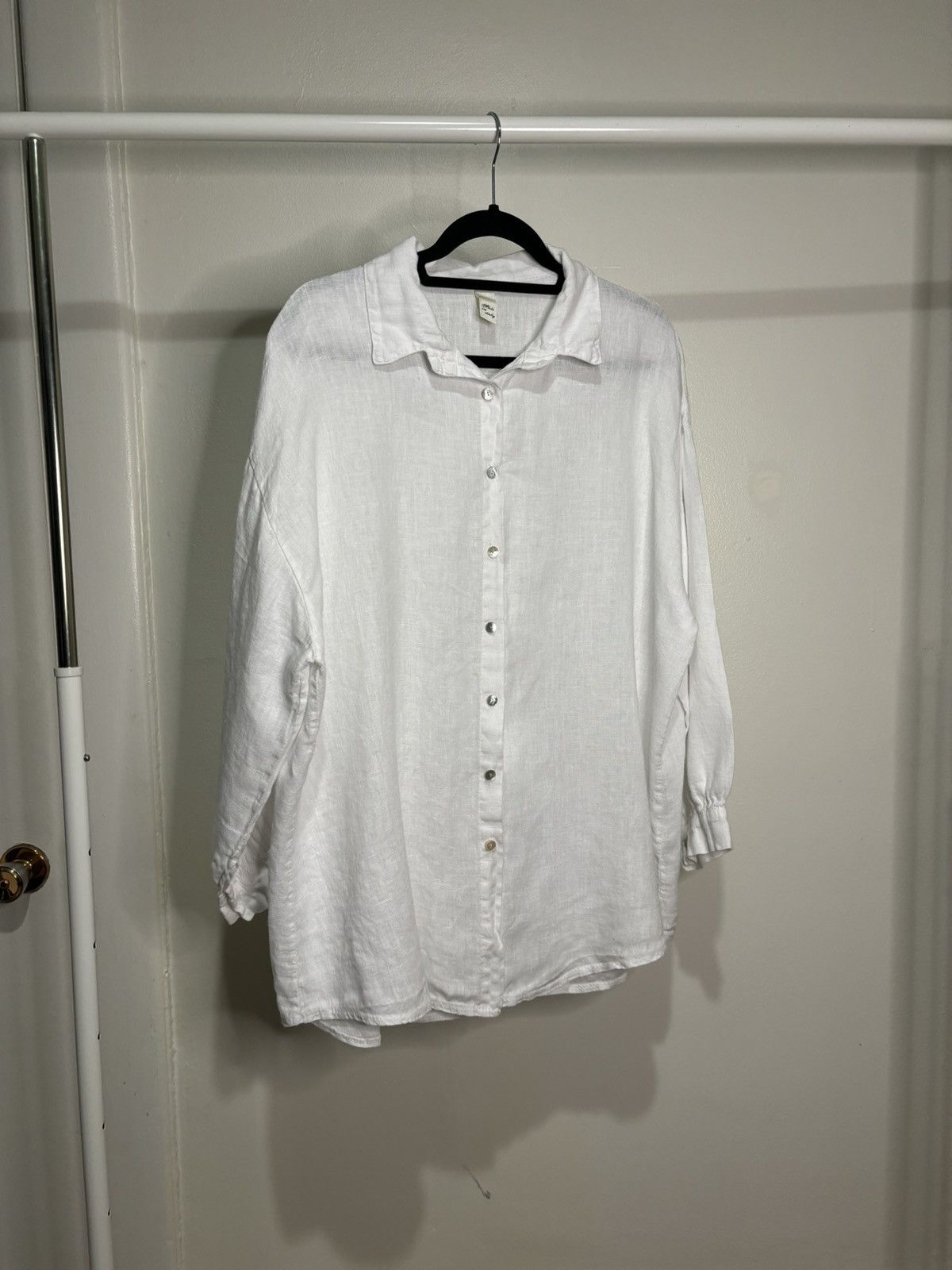 Vintage Vintage White Linen Button-Up Shirt Size US XL / EU 56 / 4 - 1 Thumbnail
