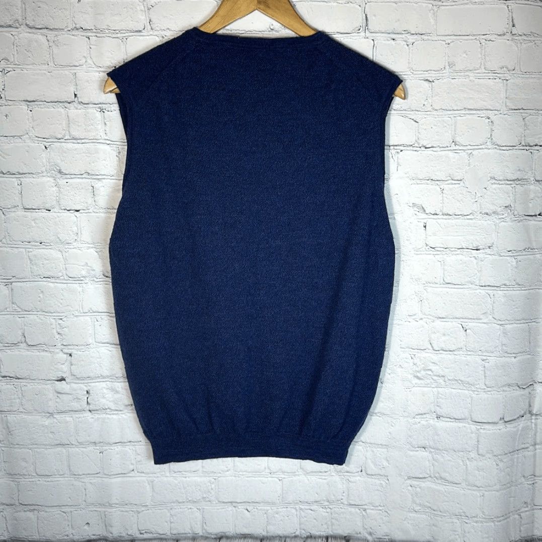 Vintage VINTAGE J. Ashford Vest Sweater Blue 100% Extra Fine Merino Wool Italy Size L Mens Size US L / EU 52-54 / 3 - 5 Thumbnail