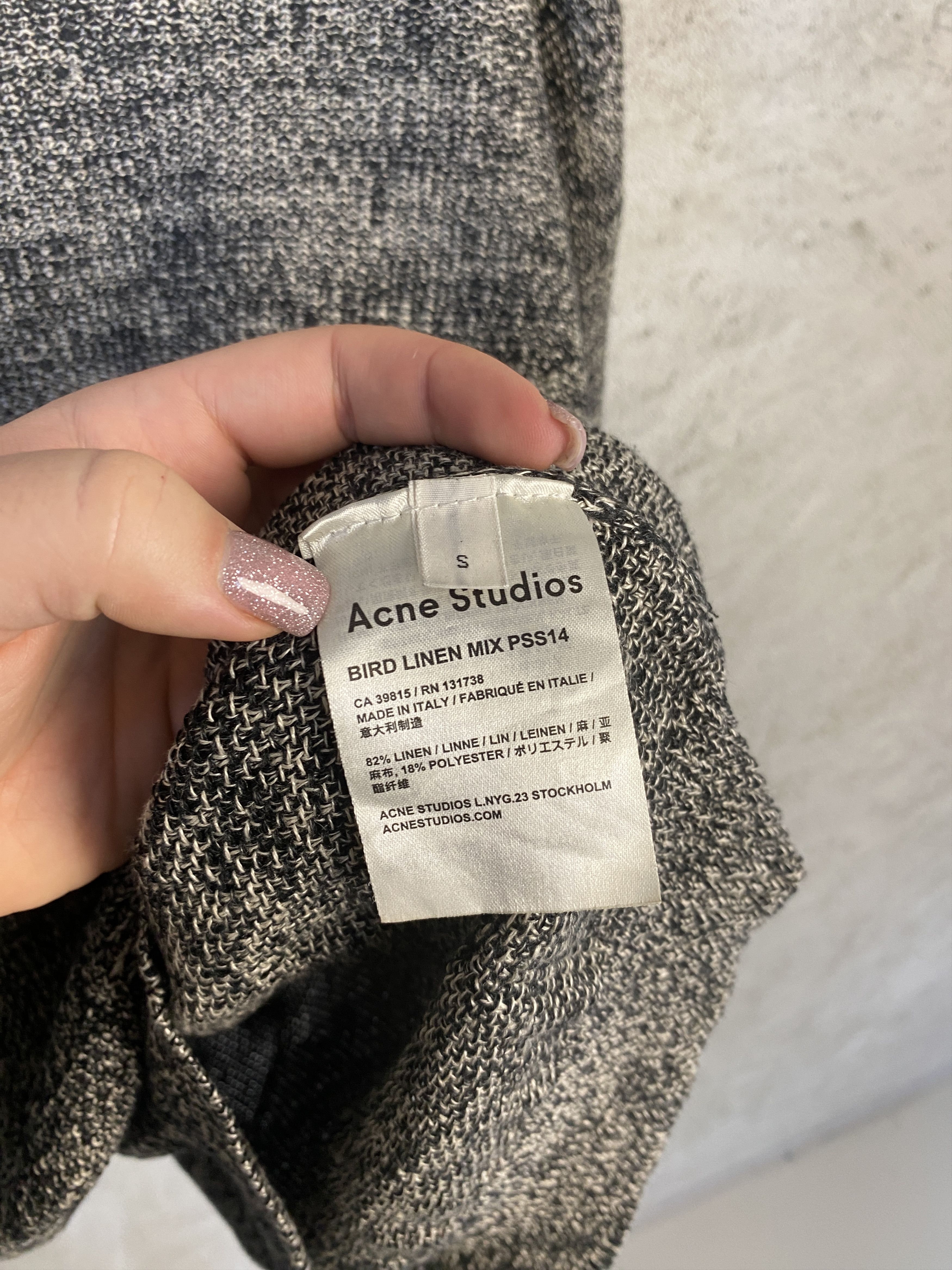 Acne Studios Acne Studios bird Linen mix PSS14 sweatshirt sweater Size S / US 4 / IT 40 - 4 Thumbnail