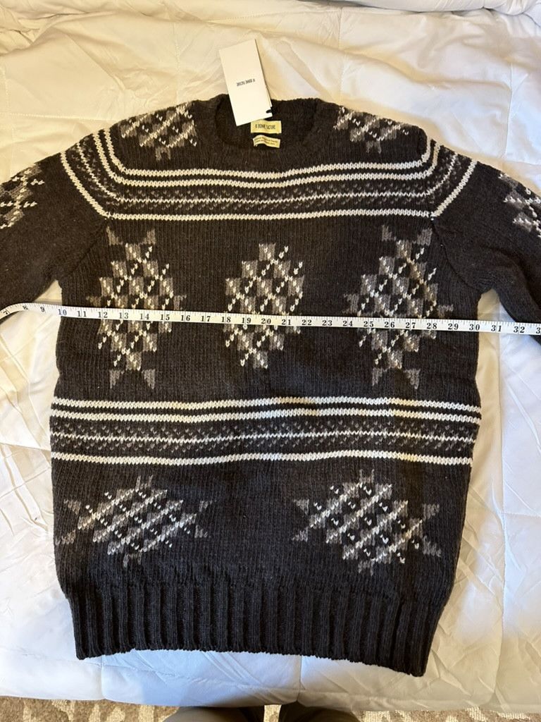 De Bonne Facture Brown Folk Wool-Jacquard Sweater Size US S / EU 44-46 / 1 - 3 Thumbnail