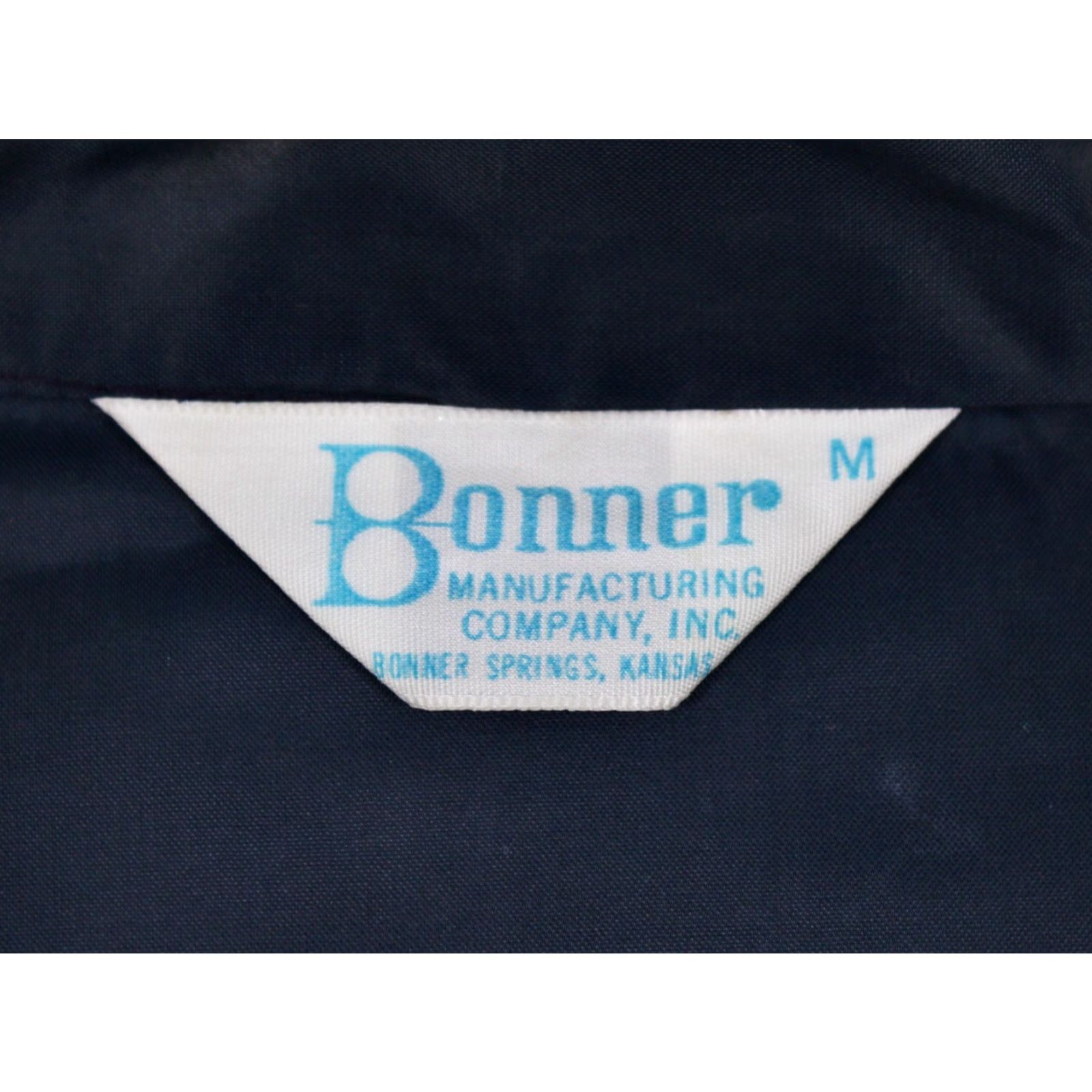 Vintage VTG Bonner Jacket Windbreaker Nylon Blue M 60s 70s GE 500 XL Men's 1960s 1970s Racing Style Windbreaker Jacket Size US M / EU 48-50 / 2 - 3 Thumbnail