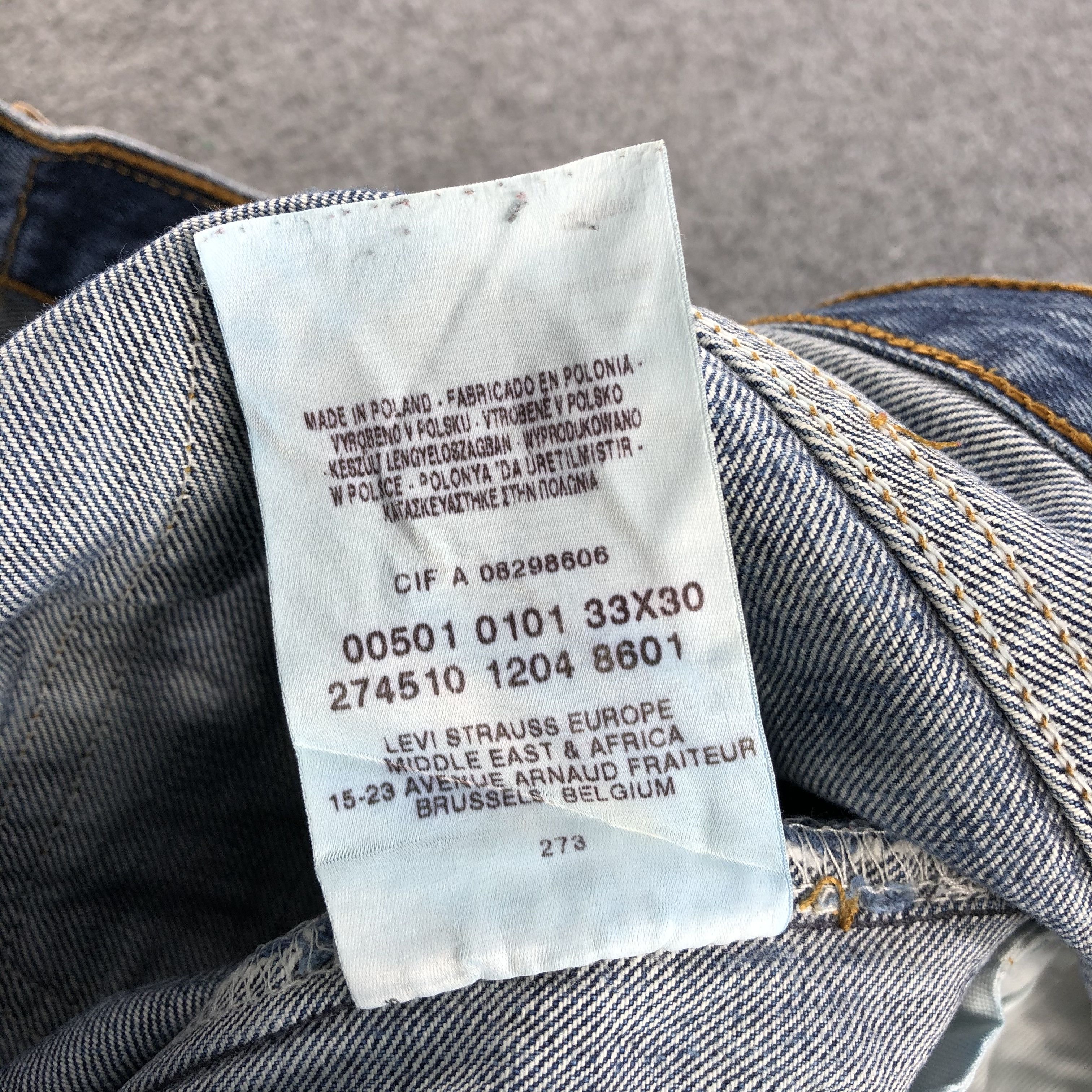 Levi's Vintage 90s Levis Jeans Lot 501-JM964 Size US 31 - 11 Thumbnail