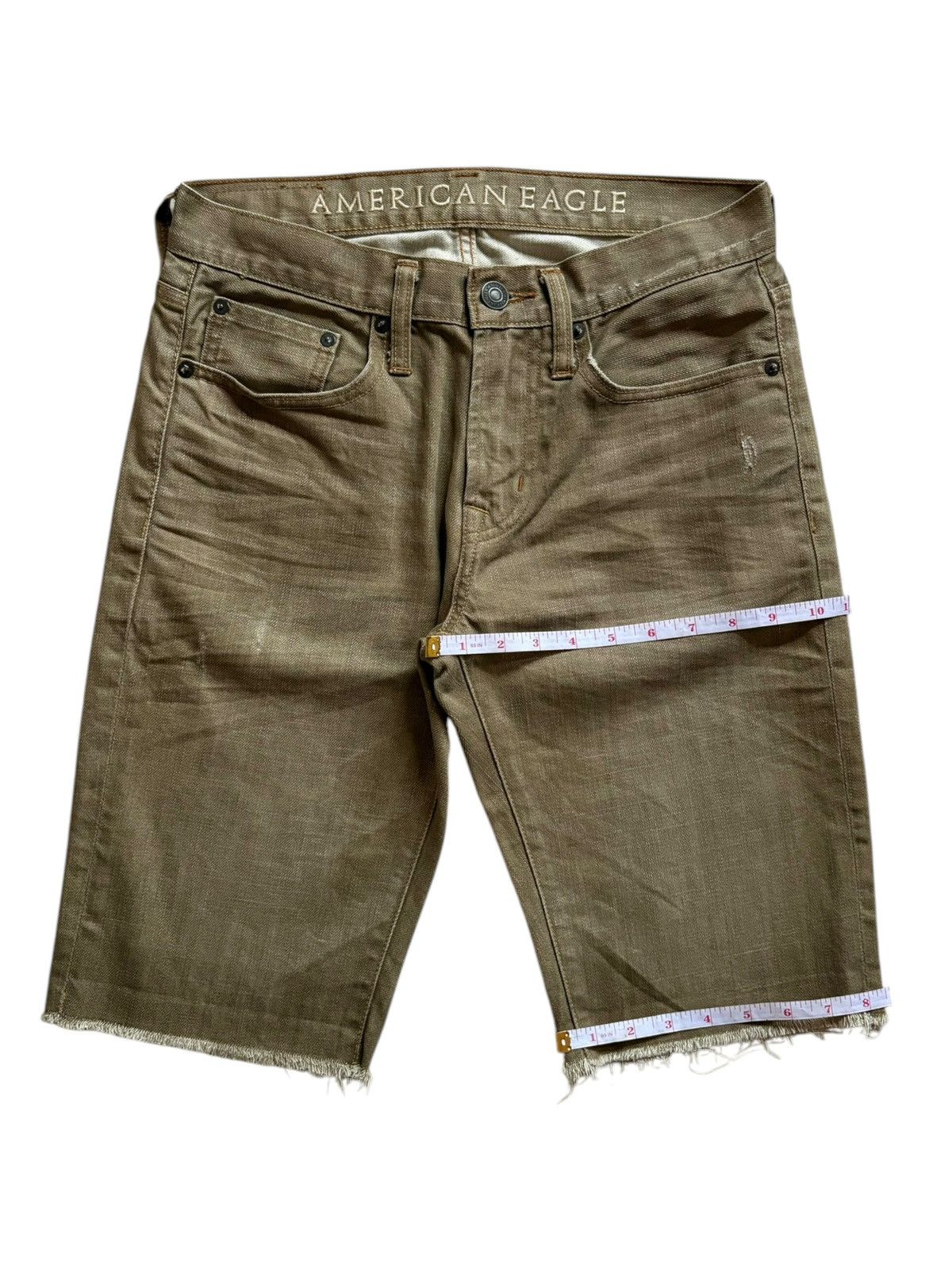 American Eagle Outfitters Vintage American Eagle Rusty Wash Distress Jean Shorts Jorts Size US 30 / EU 46 - 15 Thumbnail