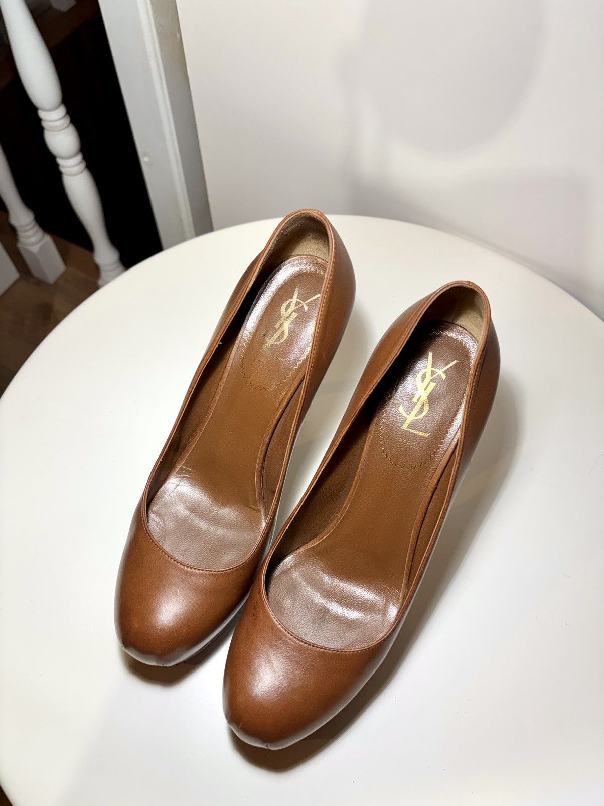 Vintage Rare Saint Laurent Rive Gauche Tribtoo High Heeled Pumps Size US 9 / IT 39 - 2 Thumbnail