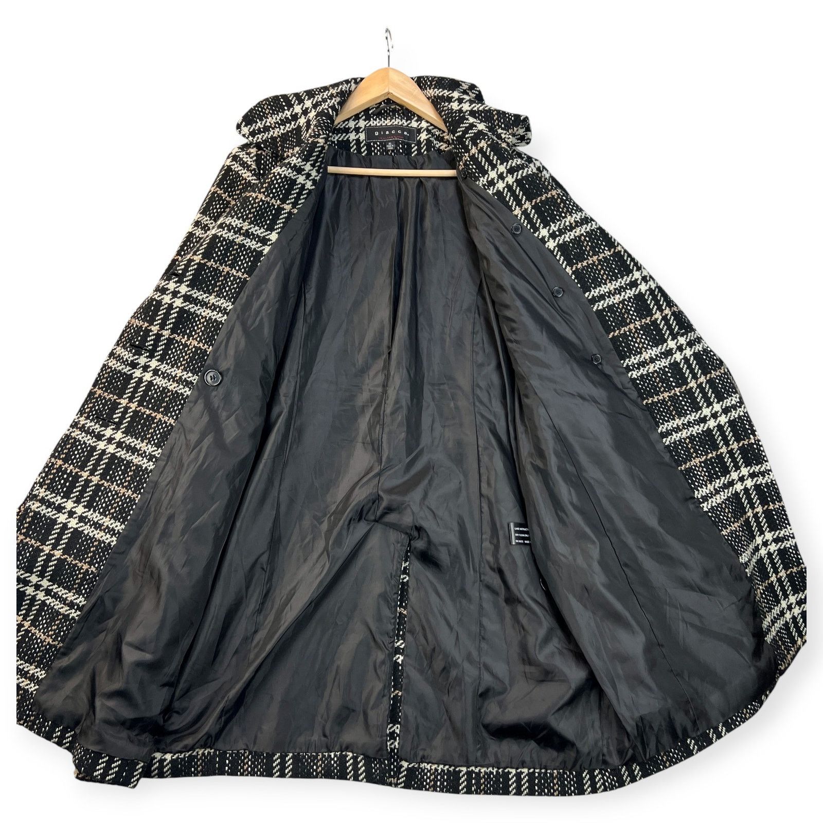 Other Giacca Womens Peacoat Tweed Prince of Wales Plaid Jacket XL Size XL / US 12-14 / IT 48-50 - 4 Thumbnail