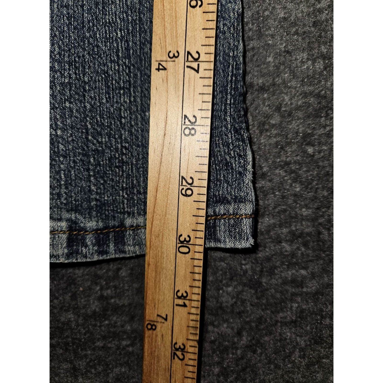 Vintage VINTAGE LEI Jeans Straight Juniors 7 Low Rise Blue Denim Logo 90s Y2K City Hipster Womens Size 28" / US 6 / IT 42 - 6 Thumbnail