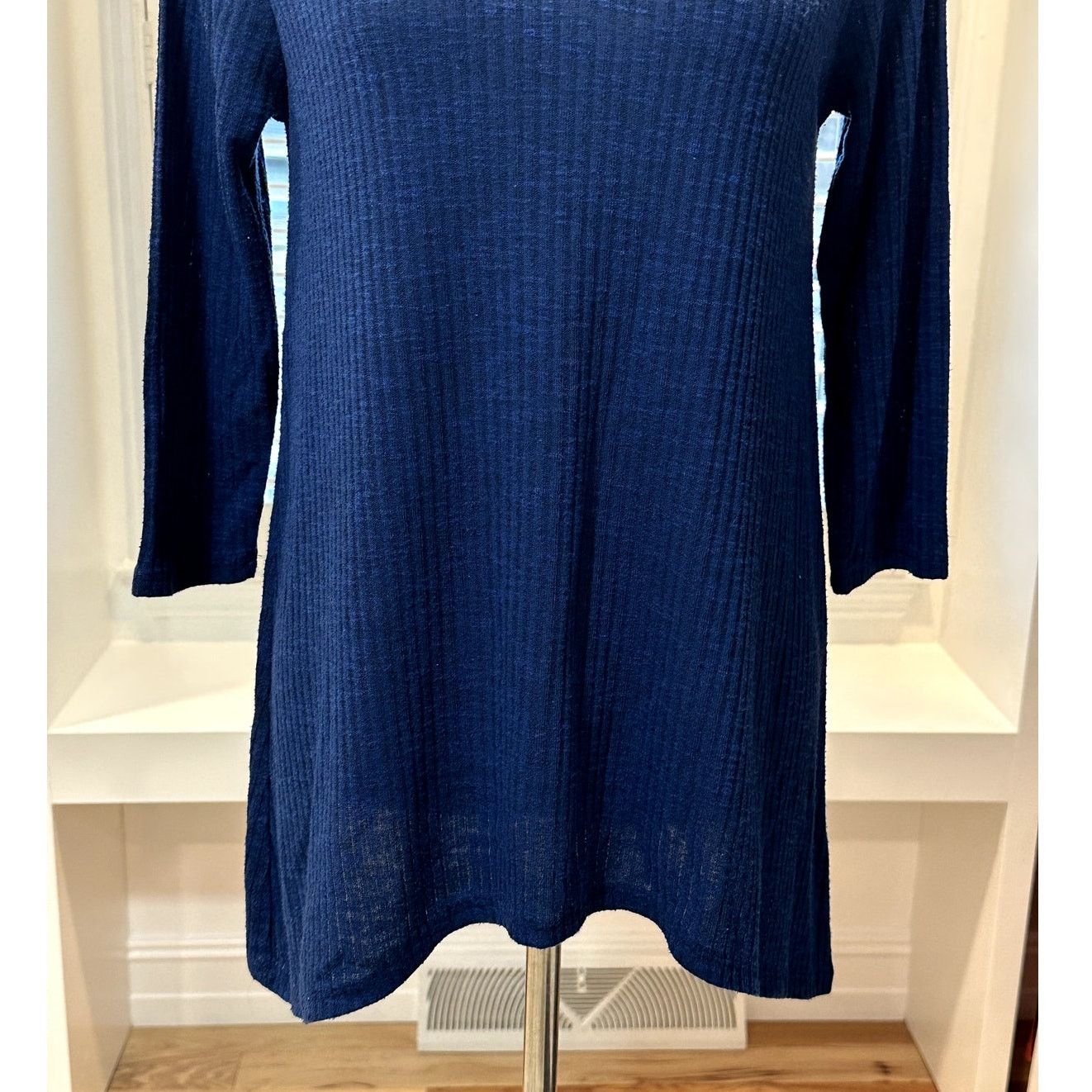 Other New Direction Women's Dark Blue Ribbed Long Sleeve Tunic S Size S / US 4 / IT 40 - 3 Thumbnail