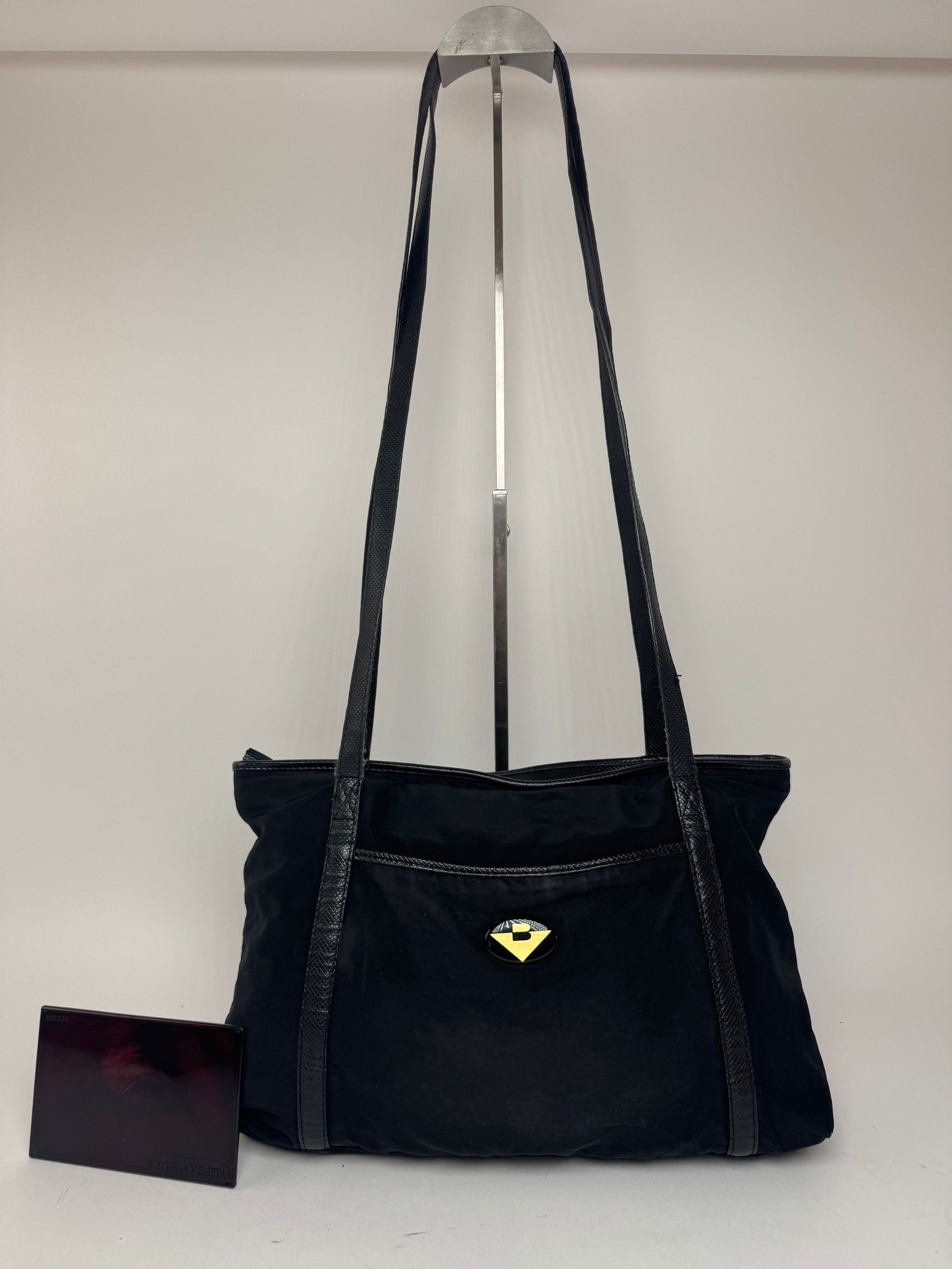 Bottega Veneta Vintage Cotton Lether Bag Black Size ONE SIZE - 1 Thumbnail