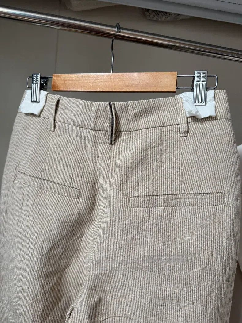 Brunello Cucinelli Brunello Cucinelli Beaded Linen Striped Trousers Size 25" / US 0 / IT 36 - 5 Thumbnail