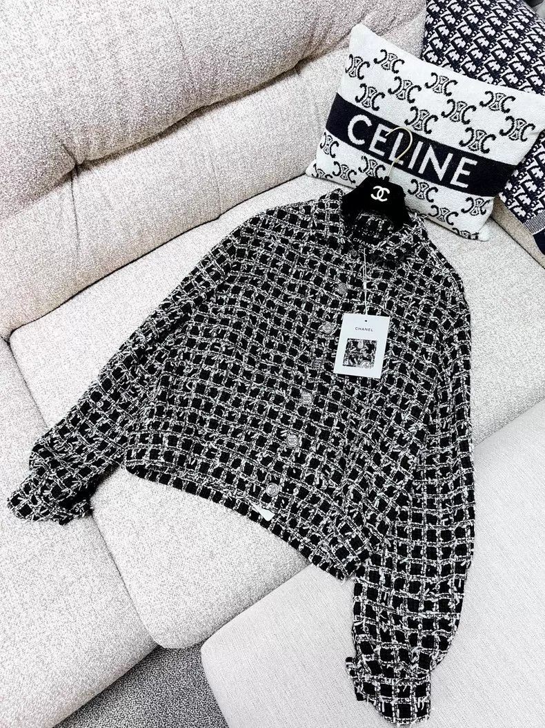 Chanel Chanel Plaid tweed coat Size XS / US 0-2 / IT 36-38 - 2 Thumbnail