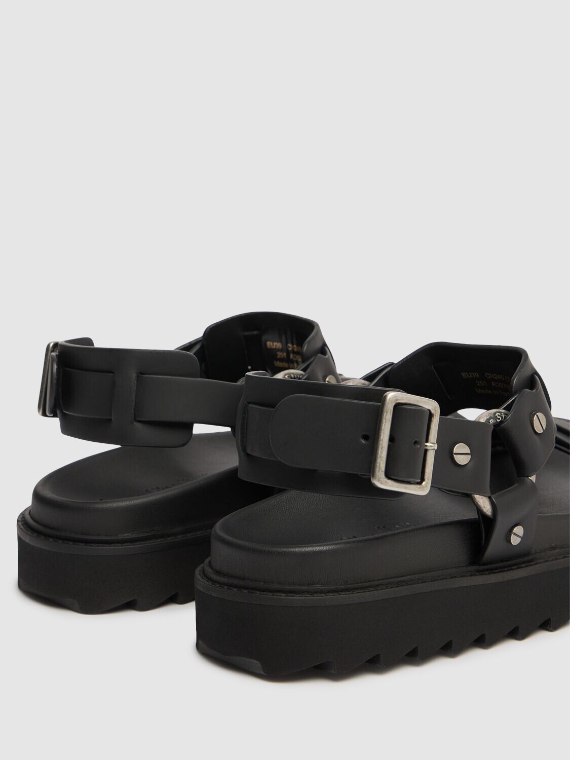Acne Studios ACNE STUDIOS $650 Black Leather Buckle Sandals New Size US 6 / IT 36 - 3 Thumbnail