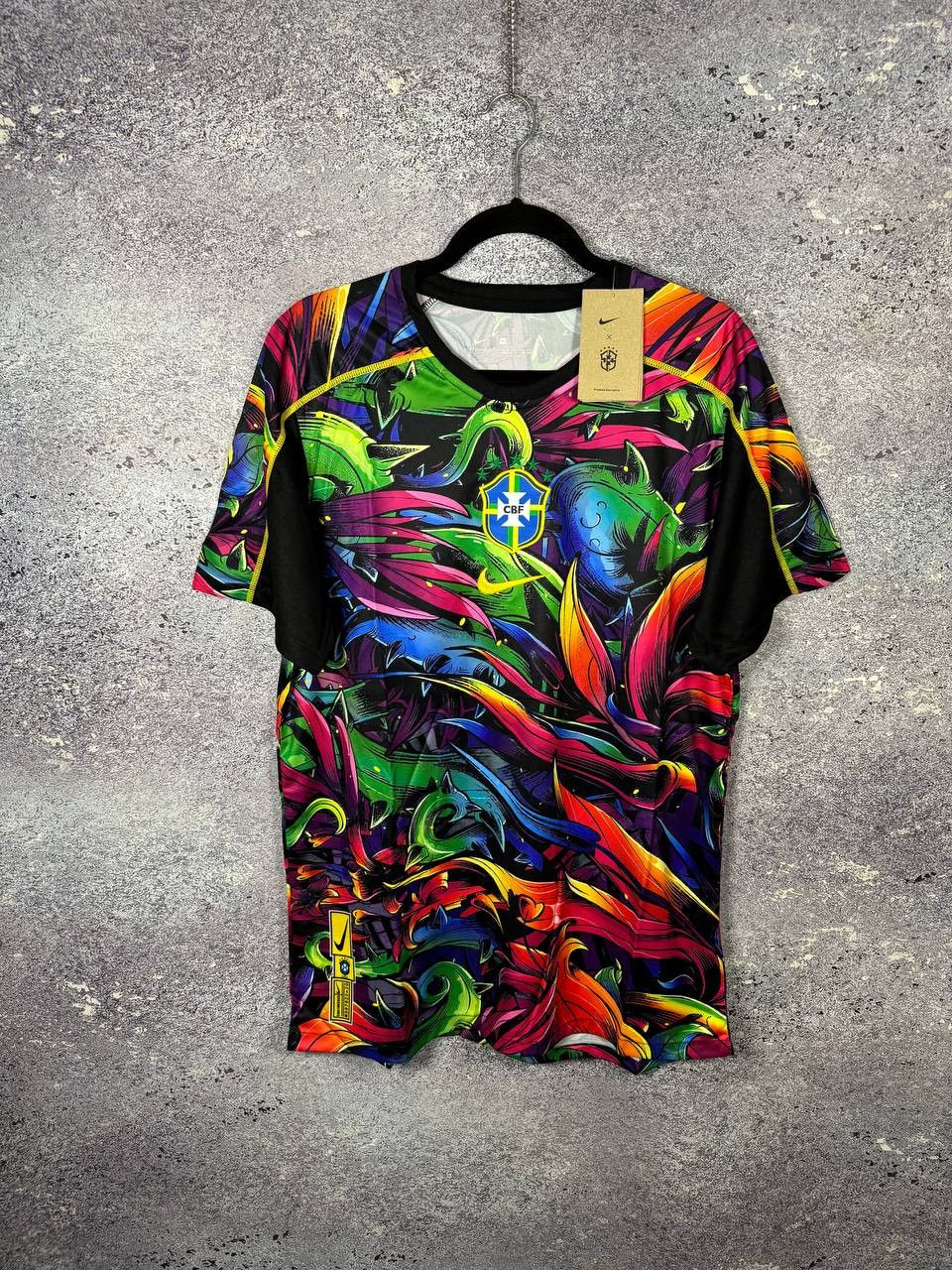 Other Brazil AOP Fan Version Soccer Jersey Training Blokcore Size US XL / EU 56 / 4 - 1 Thumbnail