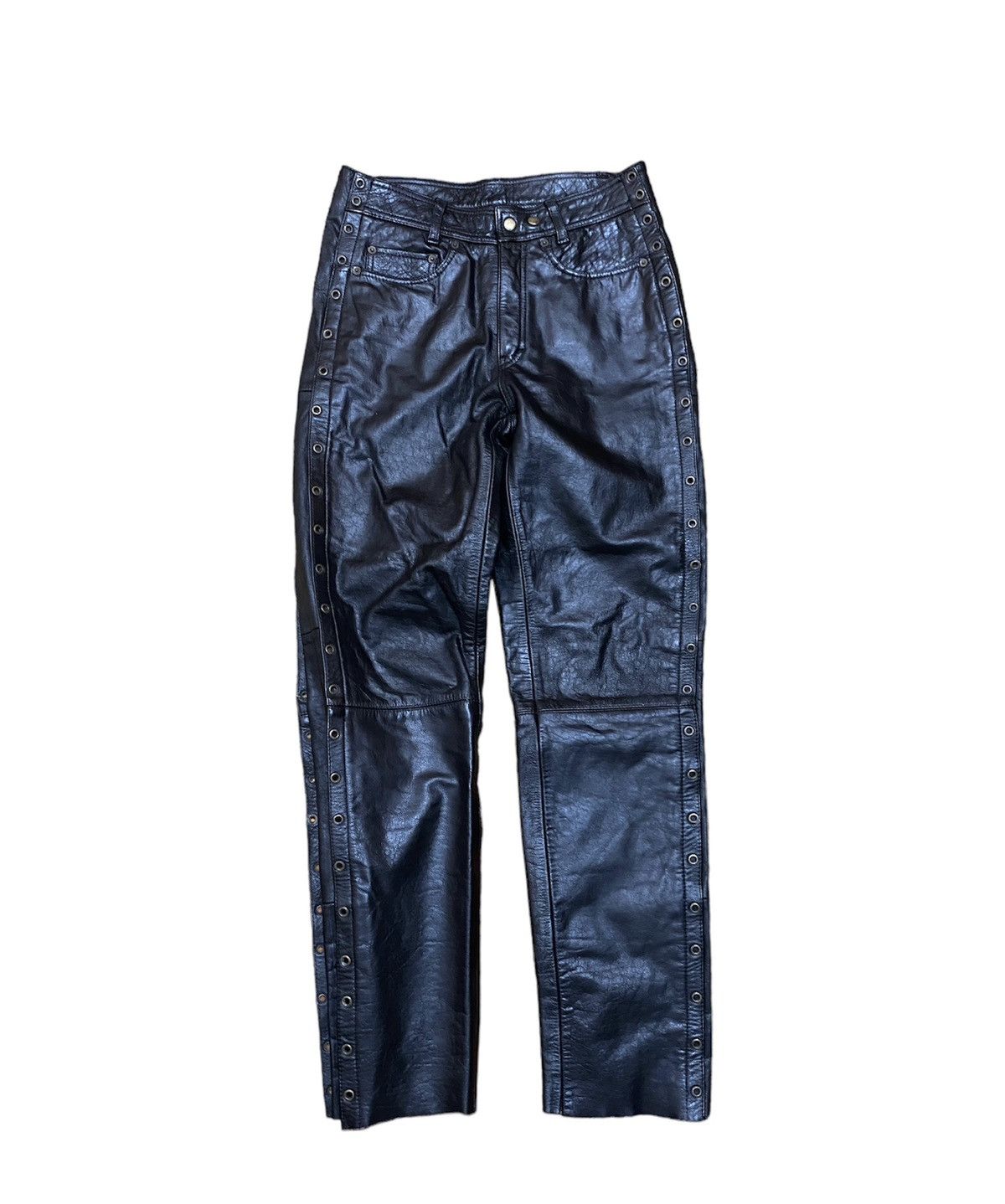 Genuine Leather × Vintage Vintage Motorcycle Leather Biker Pants Size US 30 / EU 46 - 1 Thumbnail