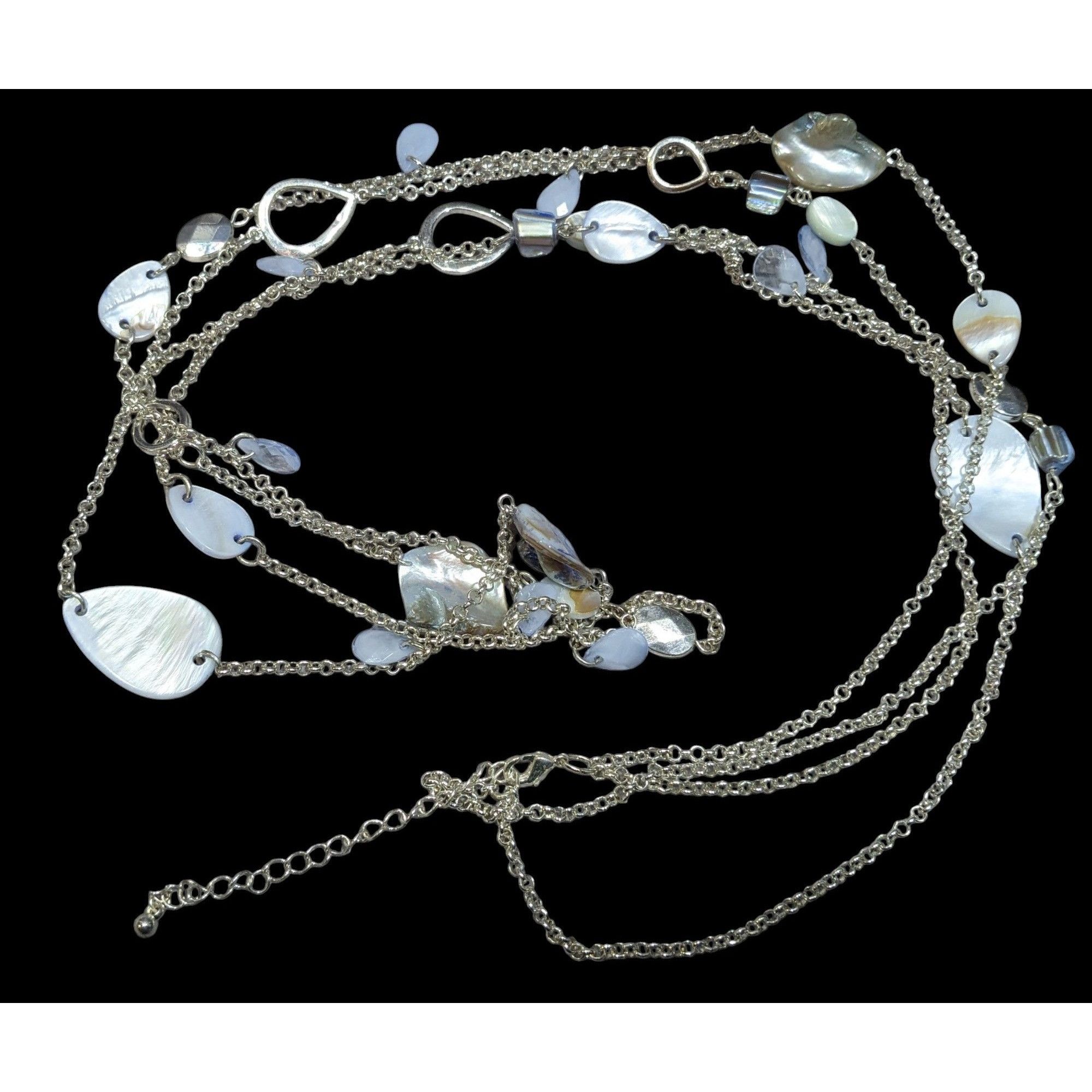Other Mermaidcore Pastel Blue Shell And Silver Tone Chain Necklace Size ONE SIZE - 1 Thumbnail