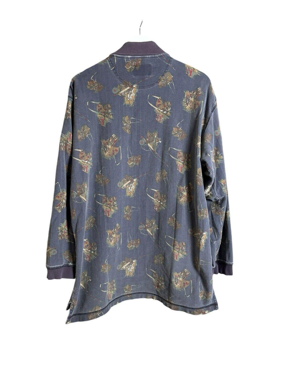 Vintage × Woolrich Woolen Mills Vintage Woolrich Rugged Longsleeve Large Faded Navy Blue Size US L / EU 52-54 / 3 - 8 Thumbnail