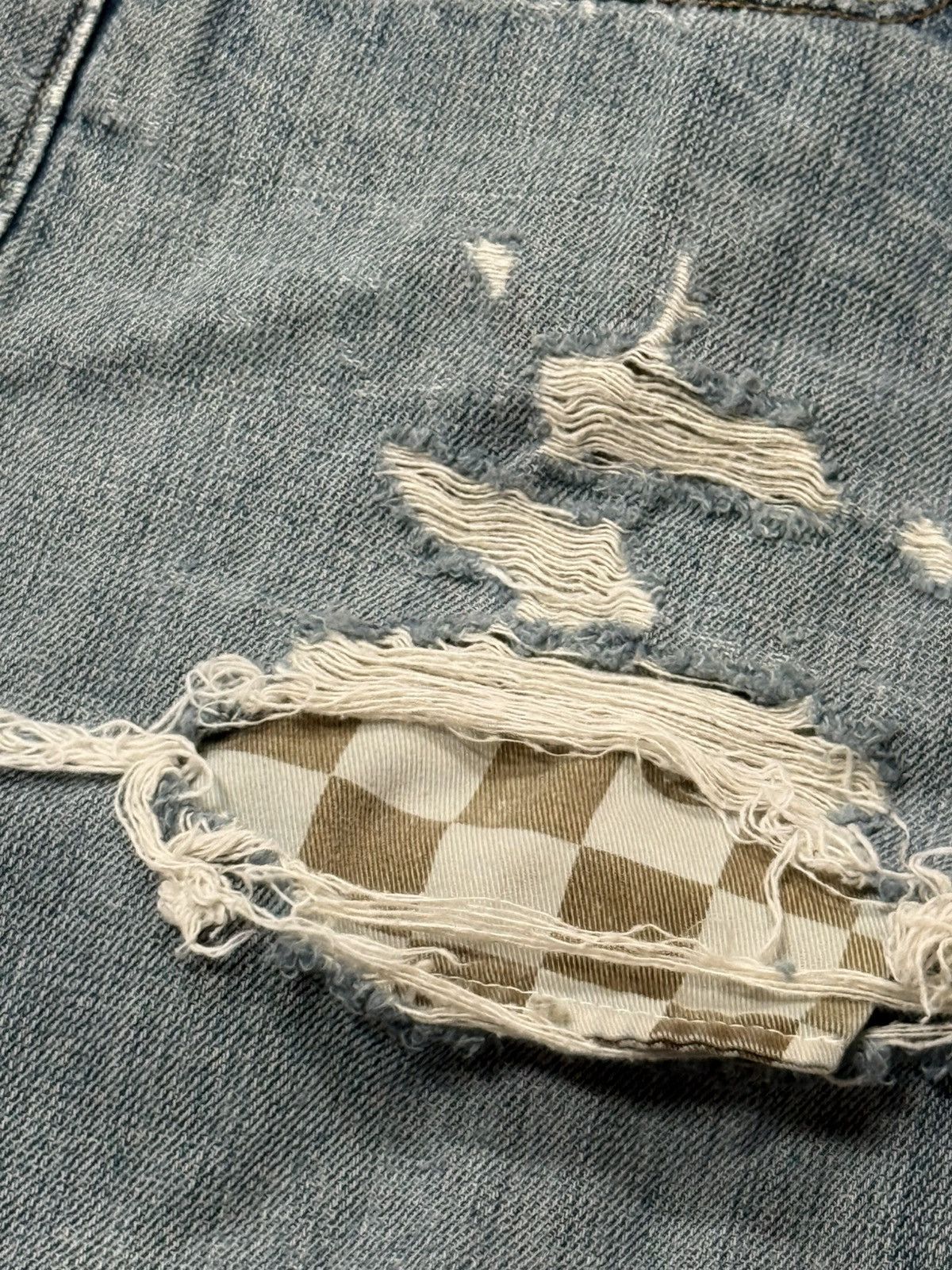 Levi's Vintage Checkered Levi Distressed Slim Hole Knee Denim Jeans Size US 32 / EU 48 - 9 Thumbnail