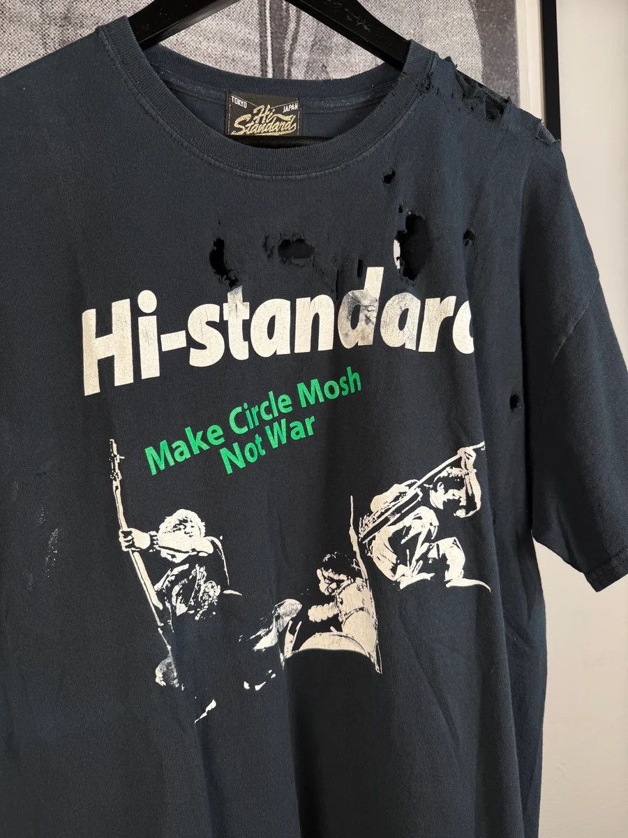 Vintage 🚭VINTAGE GRAIL🚭THRASHED JAPAN HARDCORE "CIRCLE/WAR" TEE Size US XL / EU 56 / 4 - 3 Thumbnail