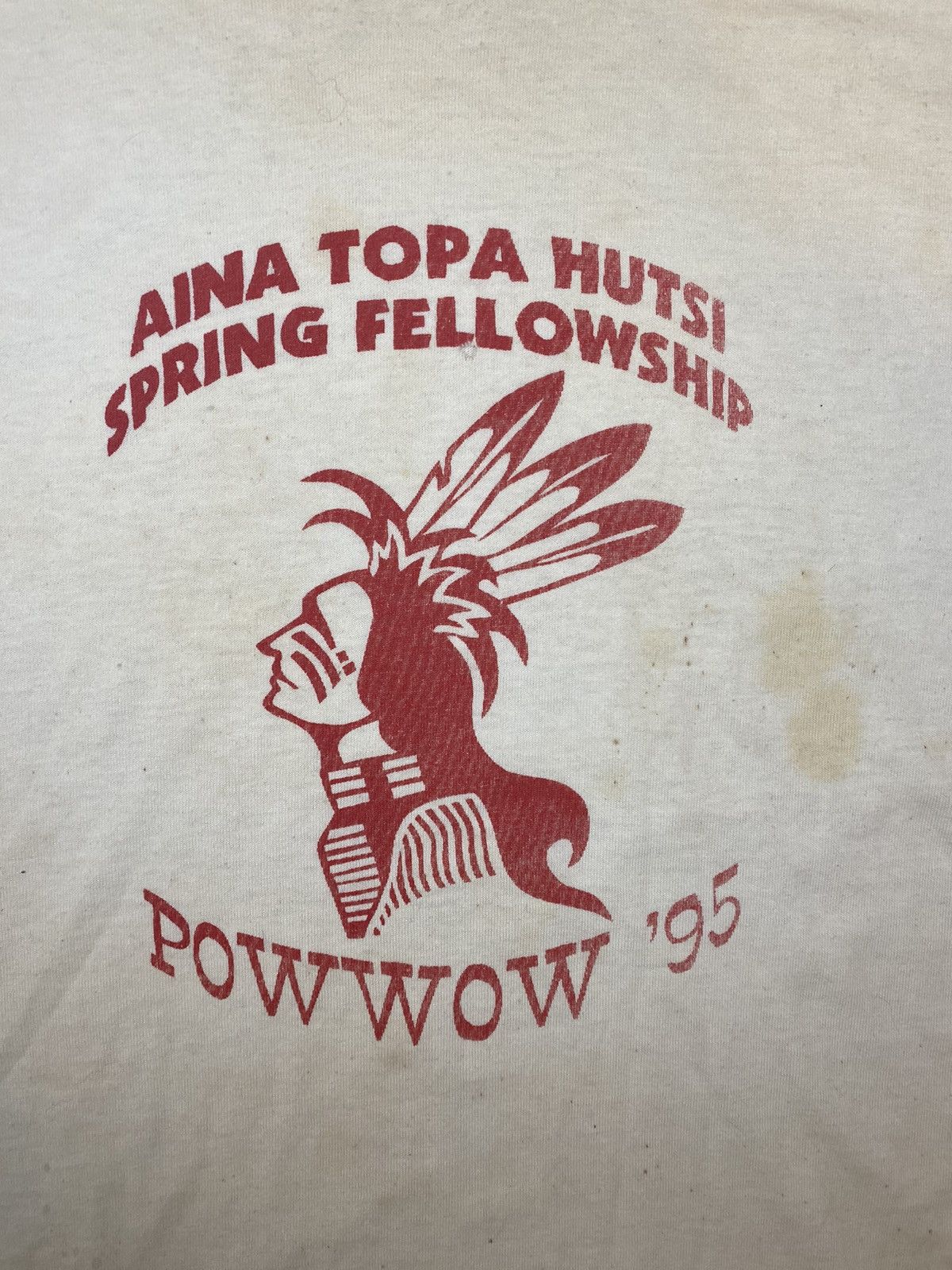 Fruit Of The Loom × Vintage 95’ Aina Topa Hutsi “Powwow” Tee Size US XL / EU 56 / 4 - 4 Thumbnail