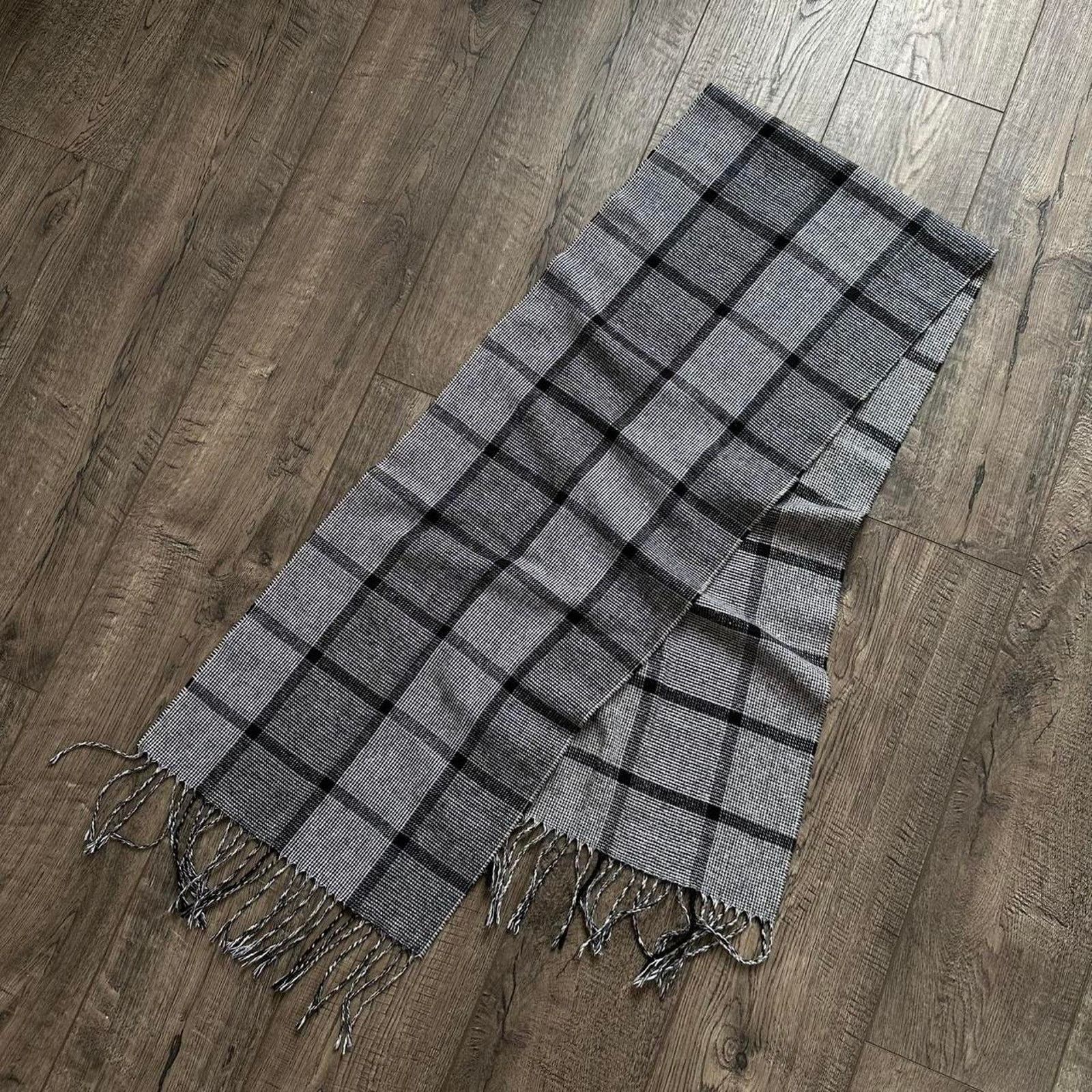 Vintage Vintage 80s Wool Plaid Gingham English Tassel Scarf Wrap Size ONE SIZE - 6 Thumbnail