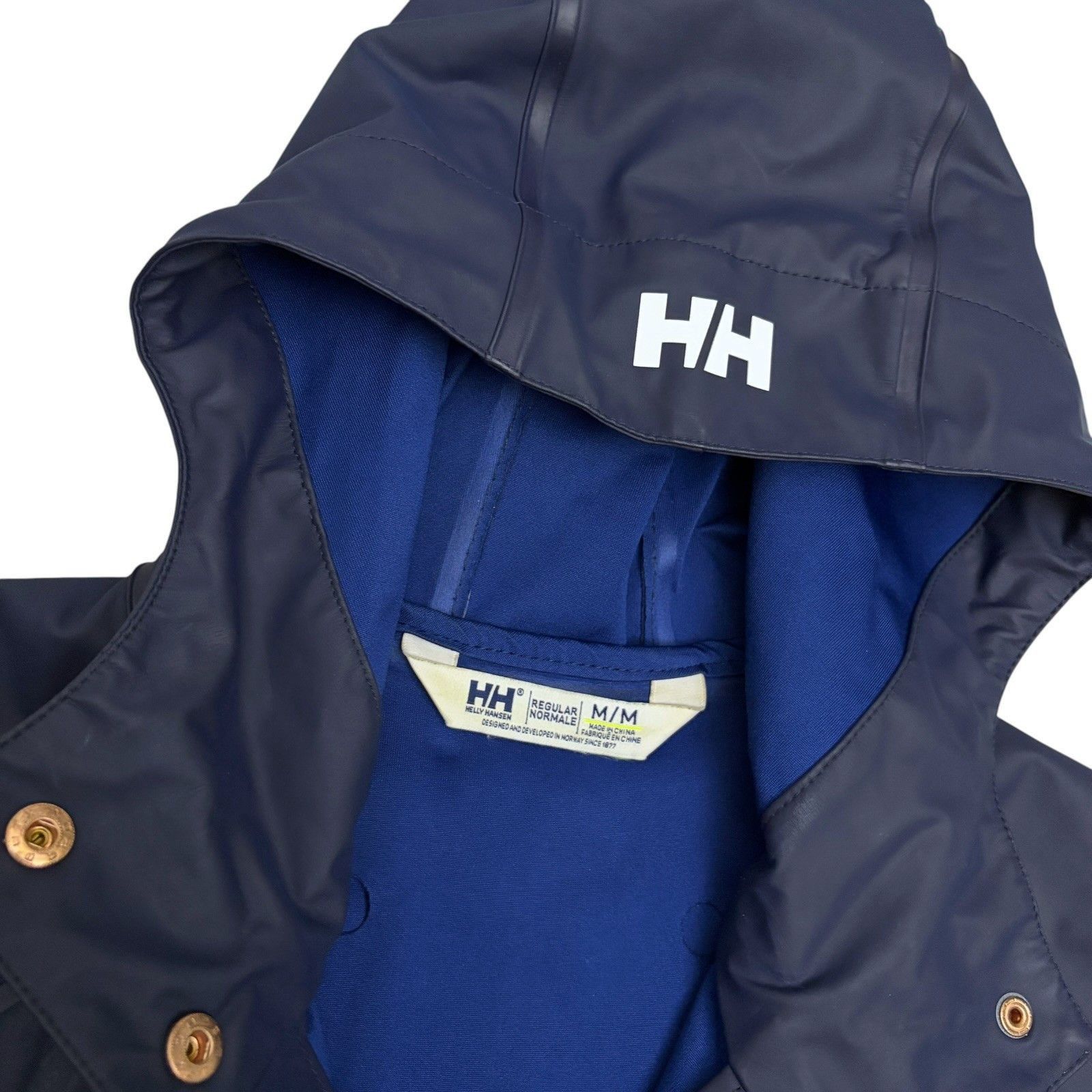 Helly Hansen Waterproof Rain Coat Gorpcore Jacket Medium in Blue, Women's — image 4 of 6