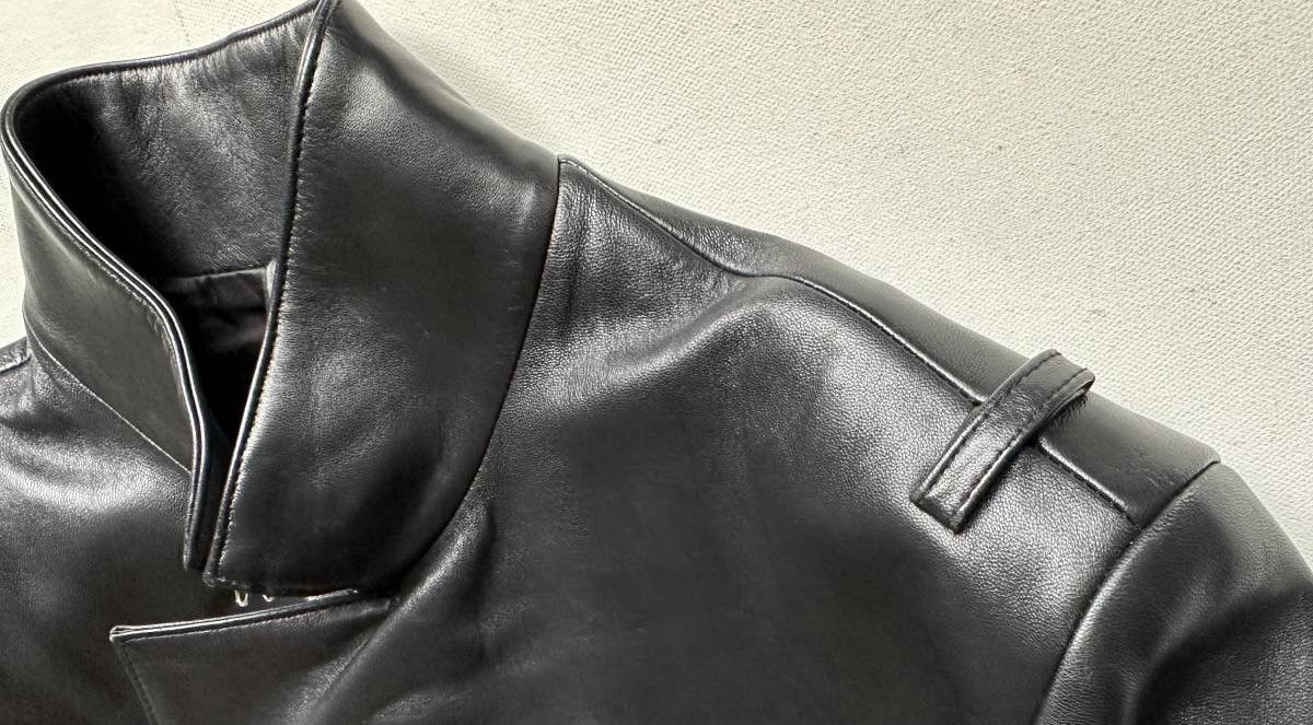 Dior × Hedi Slimane AW01 SOLITAIRE double breasted leather coat Size US L / EU 52-54 / 3 - 4 Thumbnail