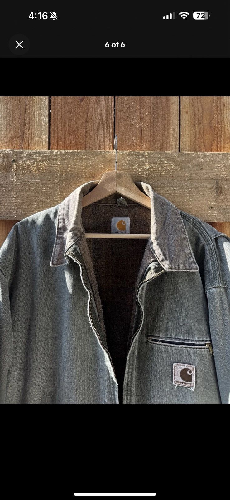 Carhartt VINTAGE 1990s MOSS DETROIT CARHARTT JACKET THRASHED Size US XXL / EU 58 / 5 - 6 Thumbnail