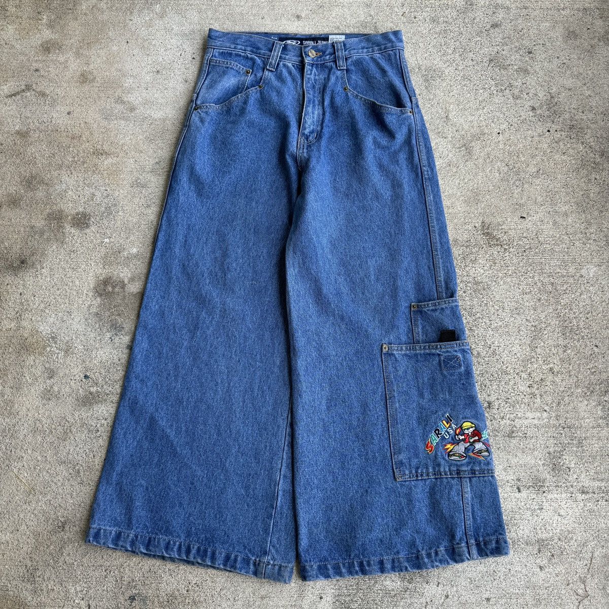 JNCO × Vintage Rare Vintage y2k Sarali baggy wide leg flared embroidered Size US 32 / EU 48 - 2 Thumbnail