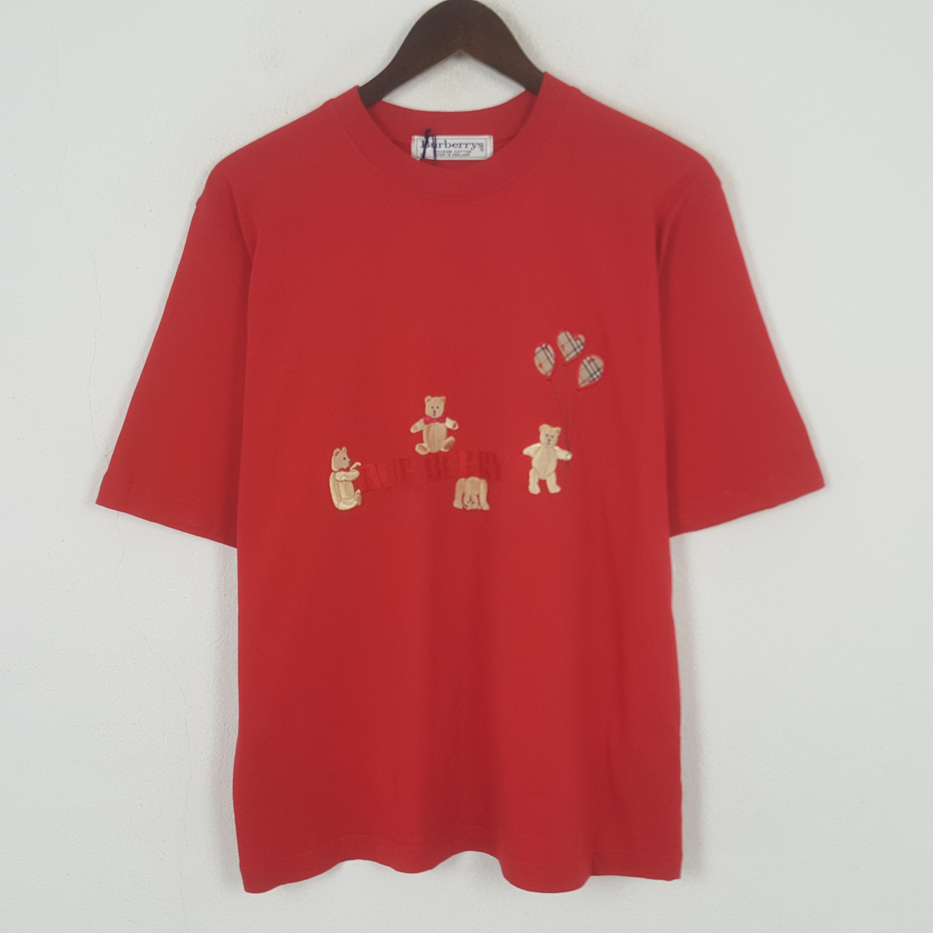 Burberry Vintage Burberrys Embroidery Logo Tshirt Size US L / EU 52-54 / 3 - 1 Thumbnail