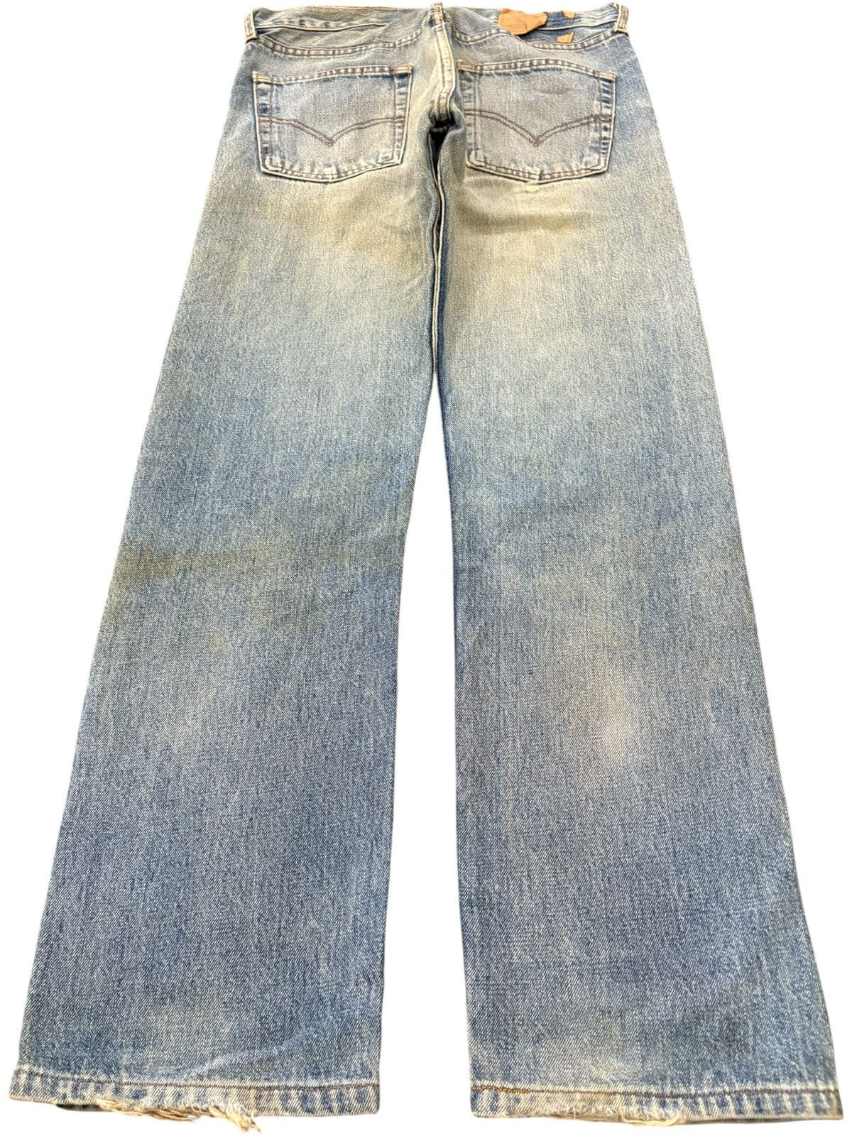 Levi's Vintage 90s Levi’s 505 Mud Wash Distressed Loose Jeans Size US 32 / EU 48 - 2 Thumbnail