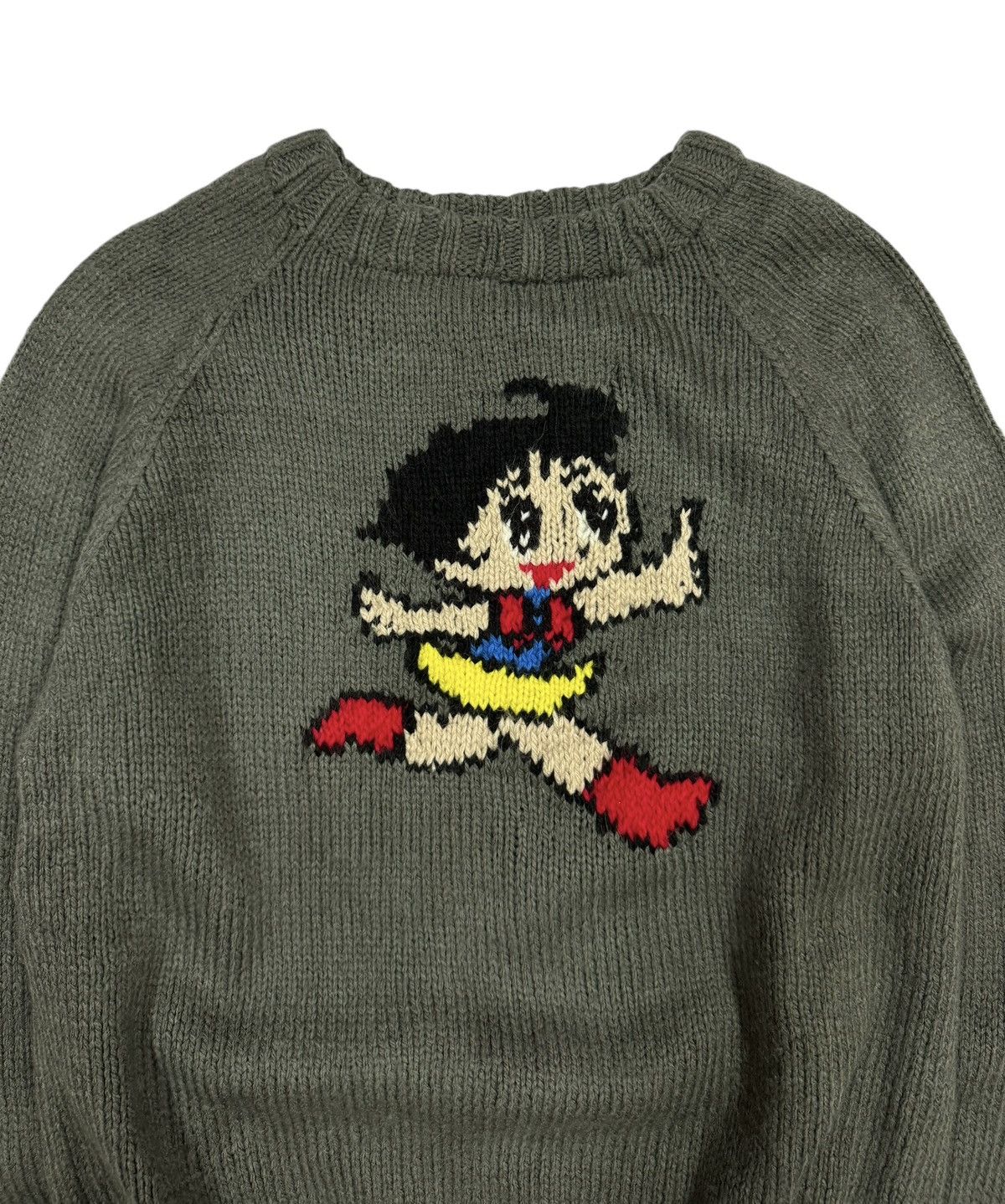 Vintage Vtg🔥60’s Cowinchan Knitwear Girl Cartoon Pullover Size US L / EU 52-54 / 3 - 5 Thumbnail