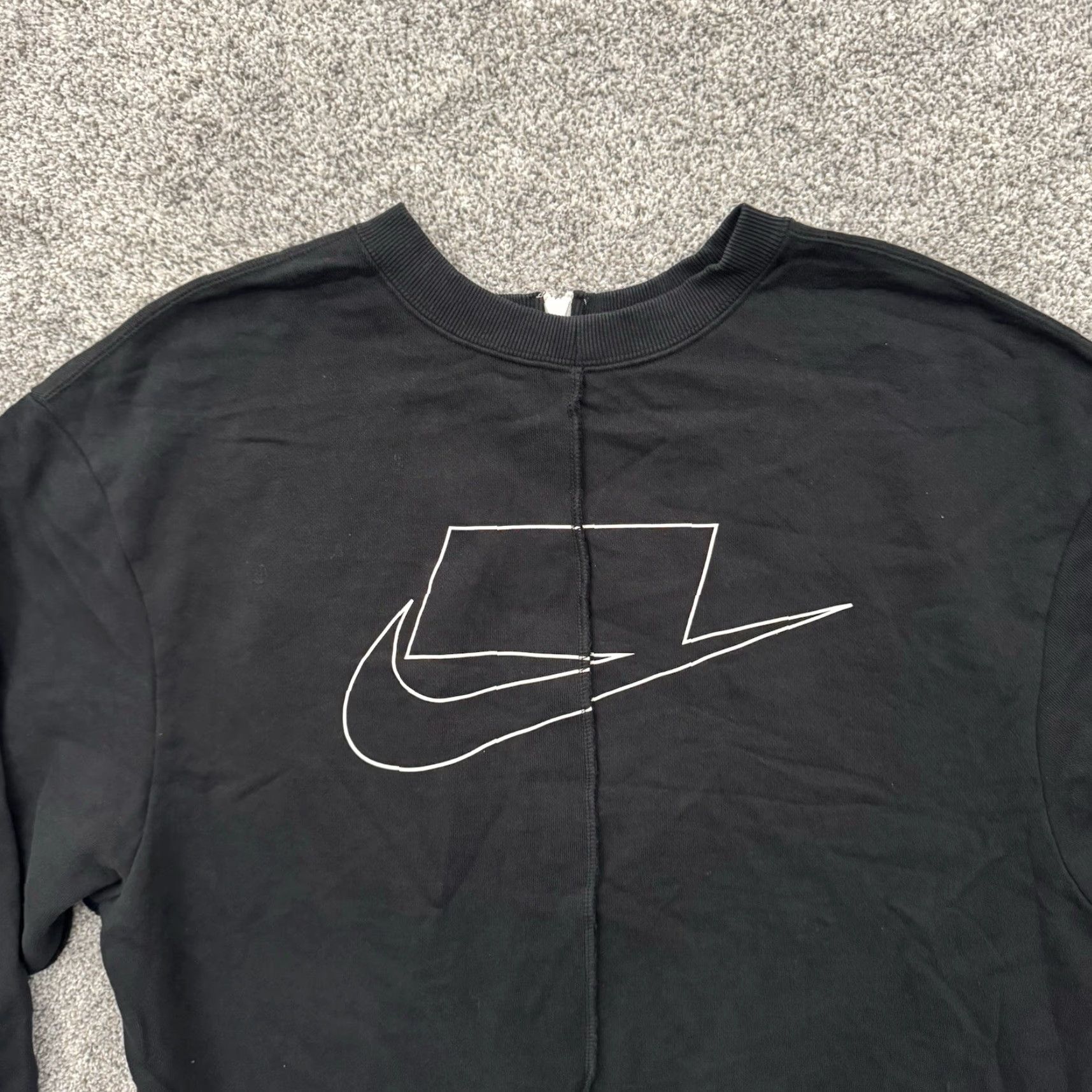 Nike Nike Sweatshirt Womens Small Oversize Back Zipper Deconstructed Streetwear Shirt Size S / US 4 / IT 40 - 3 Thumbnail