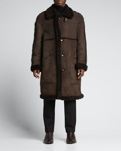 Tom Ford o1sm1stk1224 Long Shearling Coat in Brown Size US M / EU 48-50 / 2 - 3 Thumbnail