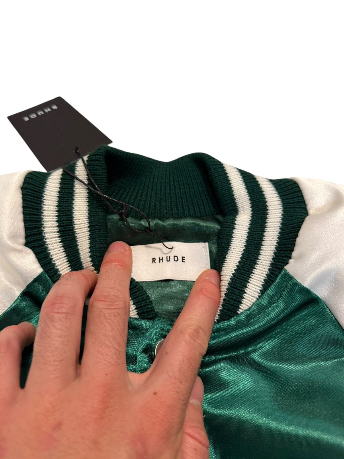 Rhude Rhaider Souvenir Bomber Jacket Green Size US S / EU 44-46 / 1 - 4 Thumbnail