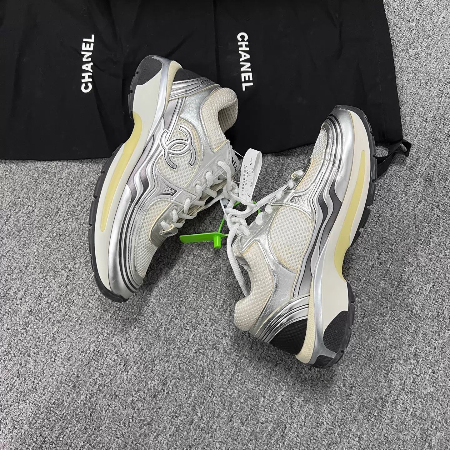 Chanel Chanel Double C 'Silver Angle King' Sneakers 37 98 New Size US 6.5 / IT 36.5 - 3 Thumbnail