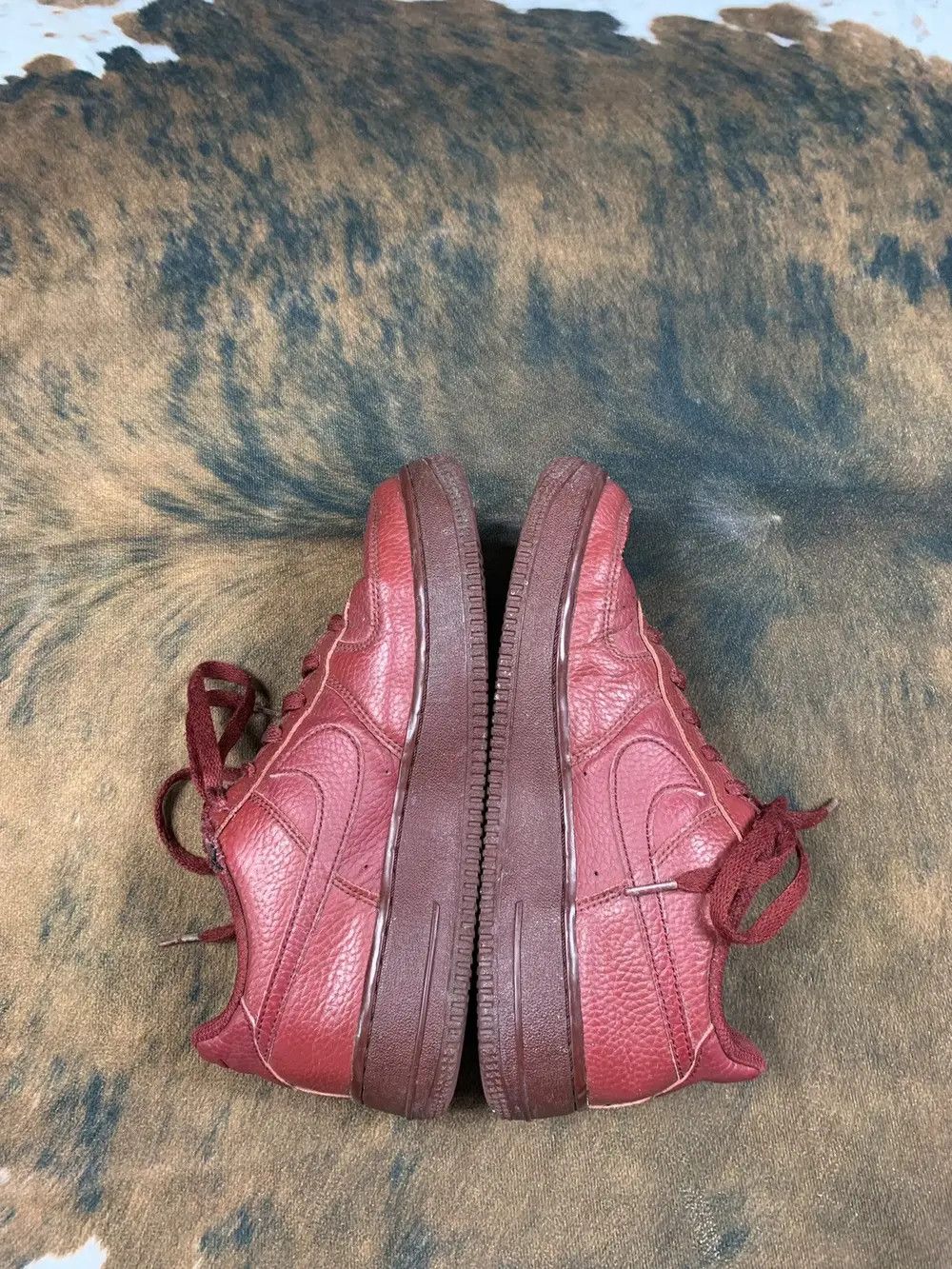 Nike Nike Air Force 1 Low Burgundy Leather Sneakers Rare Size US 5.5 / IT 35.5 - 6 Thumbnail