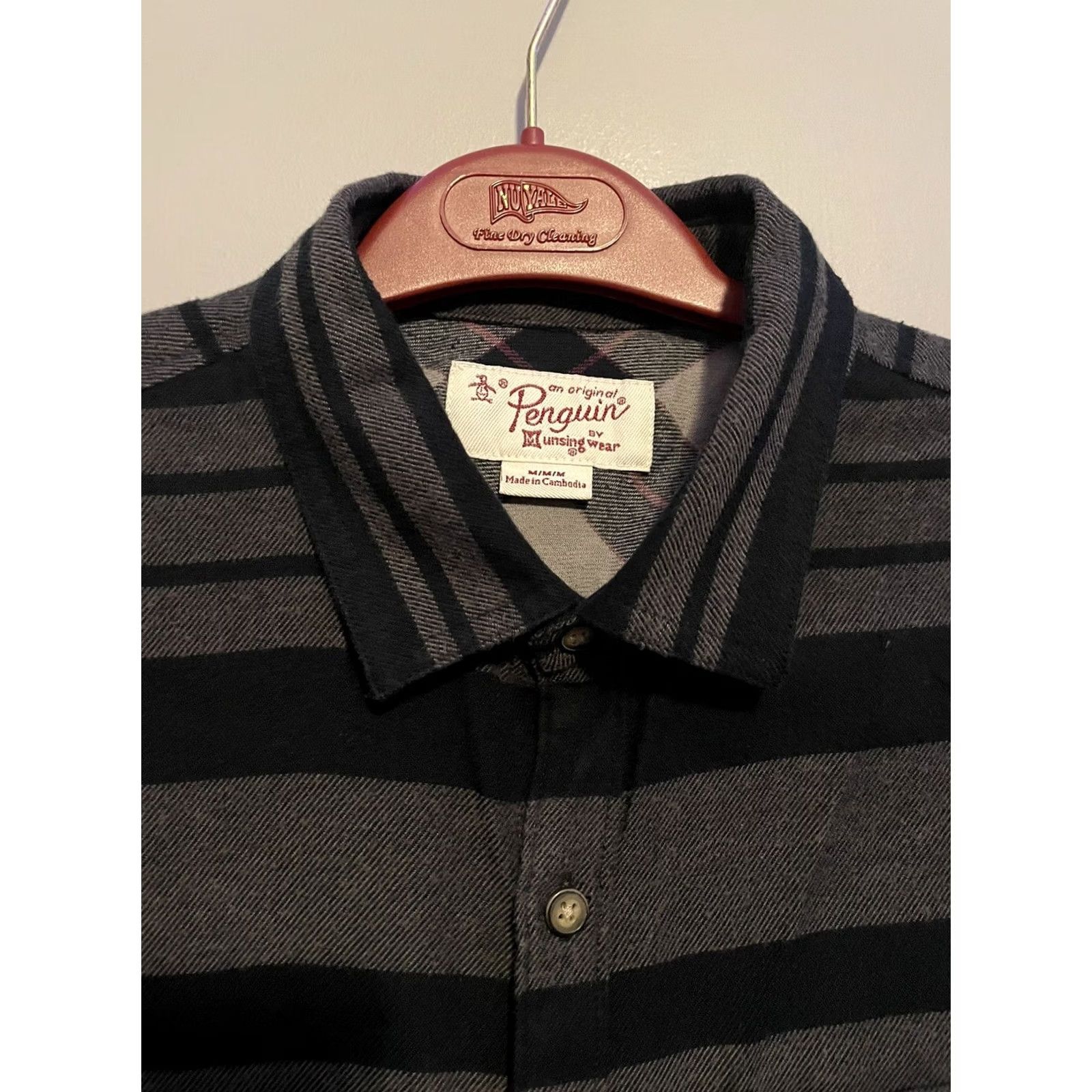 Original Penguin Original Penguin Shirt Men M Button-Down Short Sleeve Black Check 100% Cotton Modern Look Size US M / EU 48-50 / 2 - 2 Thumbnail
