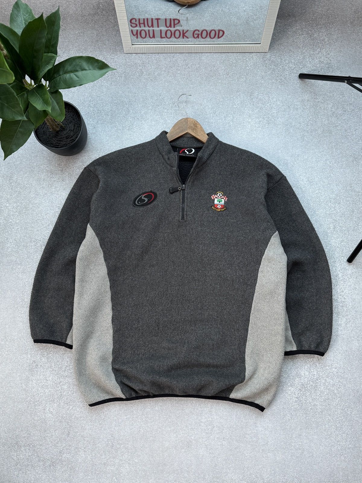 Umbro Vintage Saints Southampton Fc Fleece Football Sweatshirt 1/4 Size US L / EU 52-54 / 3 - 2 Thumbnail