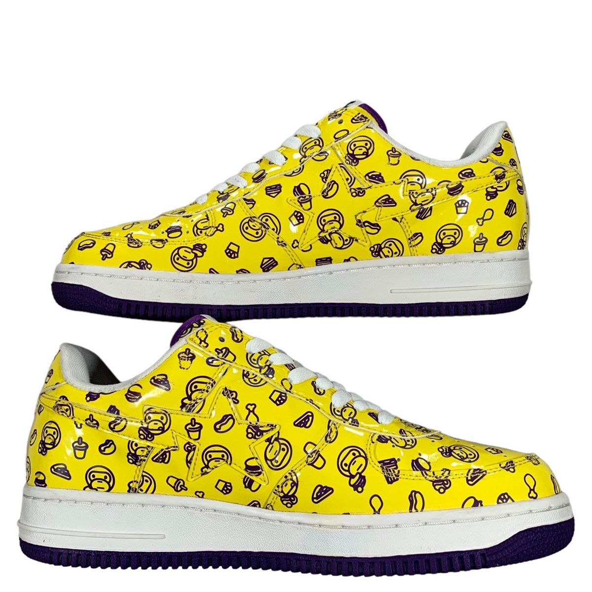 Bape Vintage A Bathing Ape Bape Yellow & Purple Junk Food Sneaker Size US 10.5 / EU 43-44 - 2 Thumbnail