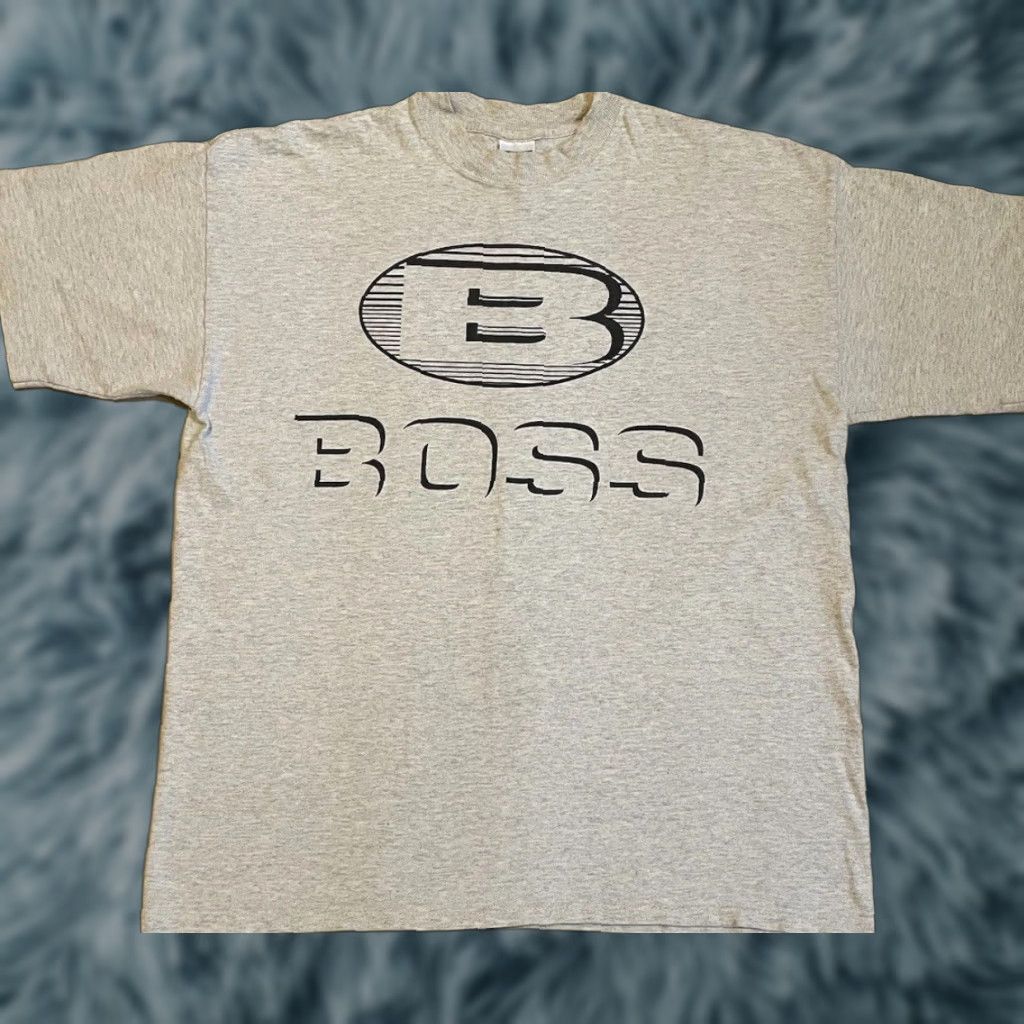 Vintage VINTAGE 90s Boss Faded Shirt L Gray Mens T-Shirt Short Sleeve Rock Punk Hip Hop Funny Joke 80s 90s USA Single Stitch Vintage Shirt Size US L / EU 52-54 / 3 - 1 Thumbnail