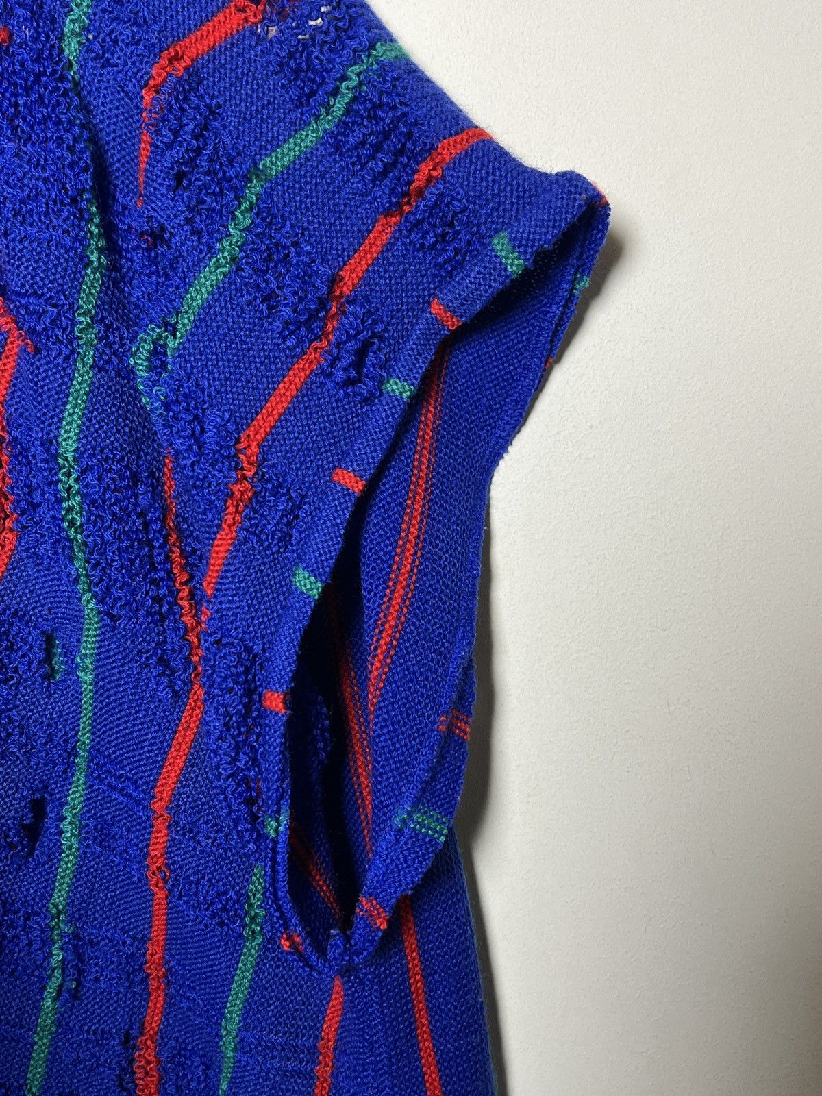Burberry burberry y2k hand deconstructed trashed sweater vintage 1/1 Size US L / EU 52-54 / 3 - 8 Thumbnail