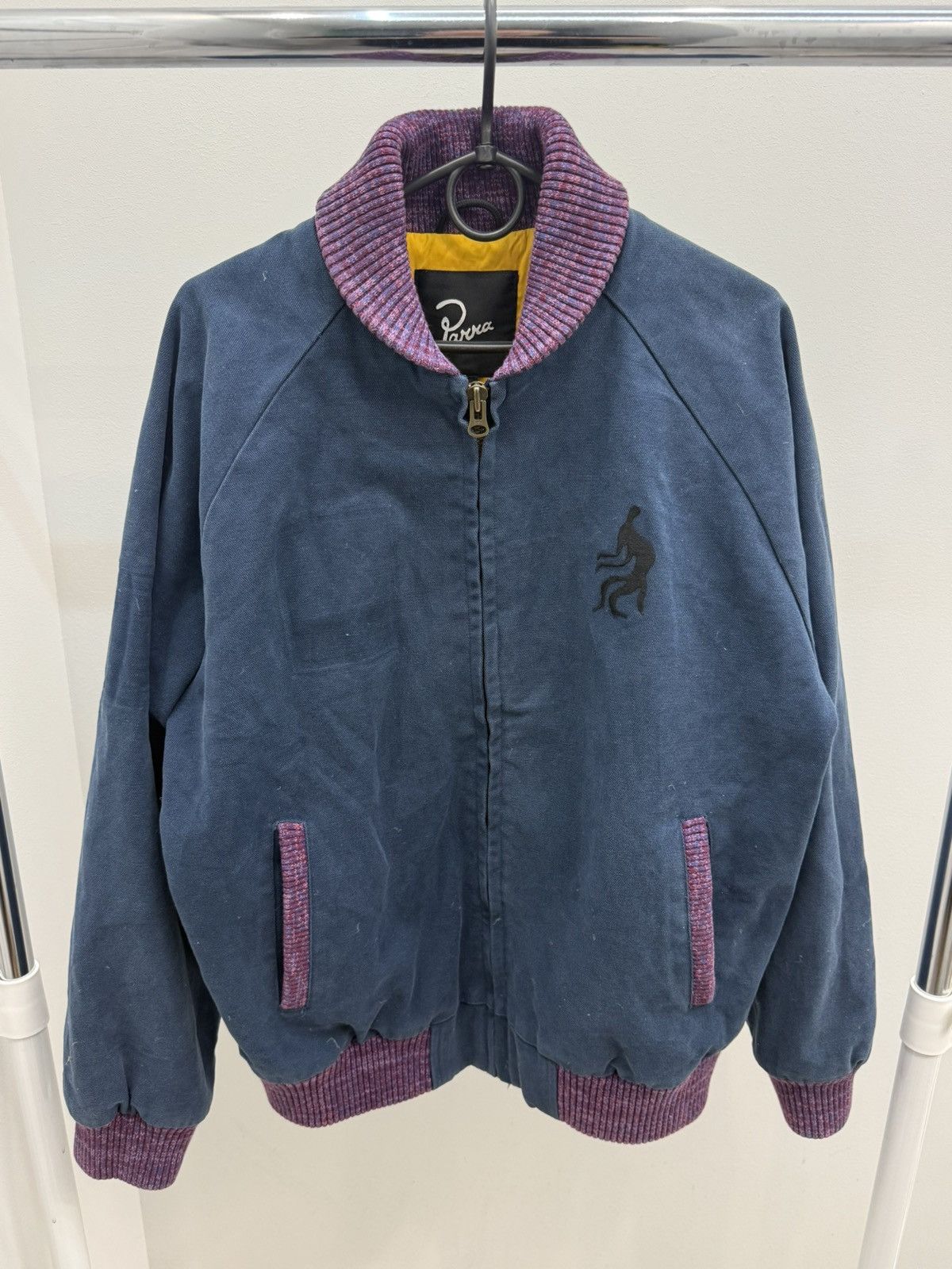 Parra By Parra Skull Stalker Washed Varsity Jacket Size US M / EU 48-50 / 2 - 1 Thumbnail