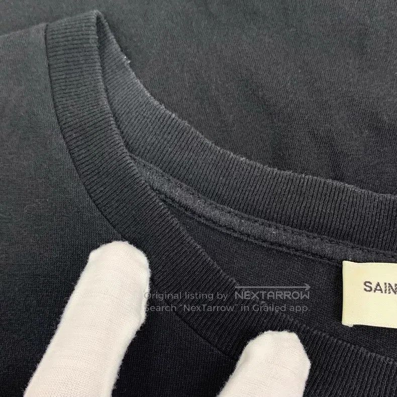 Saint Laurent Paris Saint Laurent Paris Black Tiger Head Printed Cotton Crew N Size US M / EU 48-50 / 2 - 8 Thumbnail
