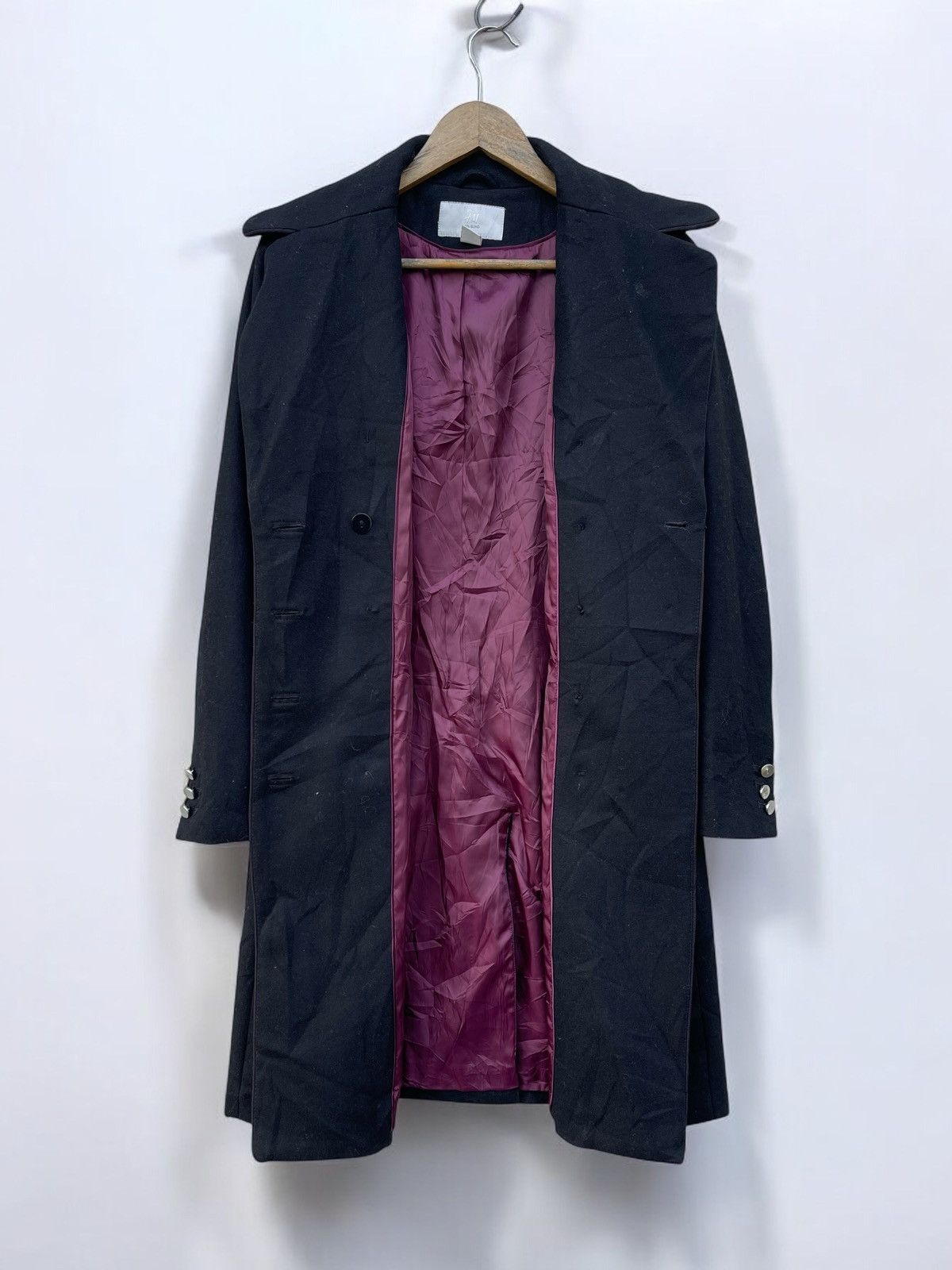 Designer × H&M × Japanese Brand H&M WOMEN'S WOOL BLEND DOUBLE BREASTED COAT/JACKET Size M / US 6-8 / IT 42-44 - 3 Thumbnail