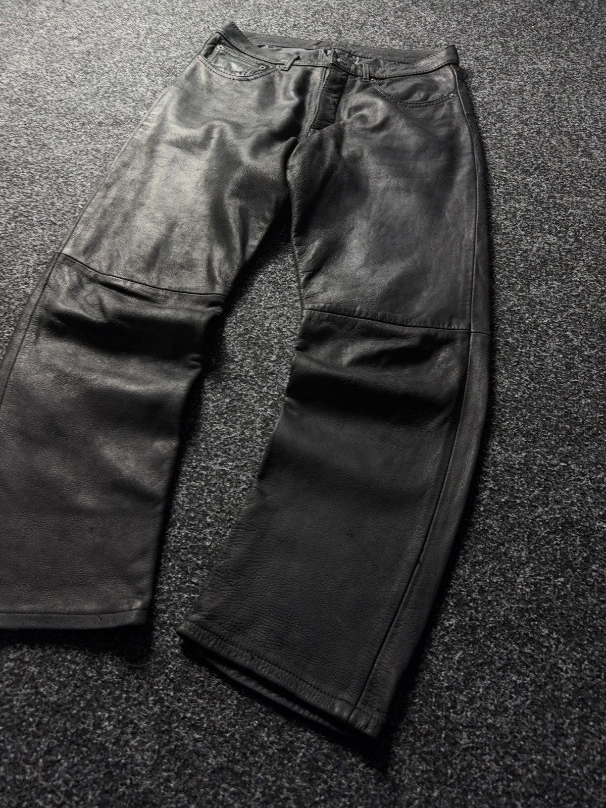 Y2K Vintage Leather Pants Opium Style Alt Biker USA Rare